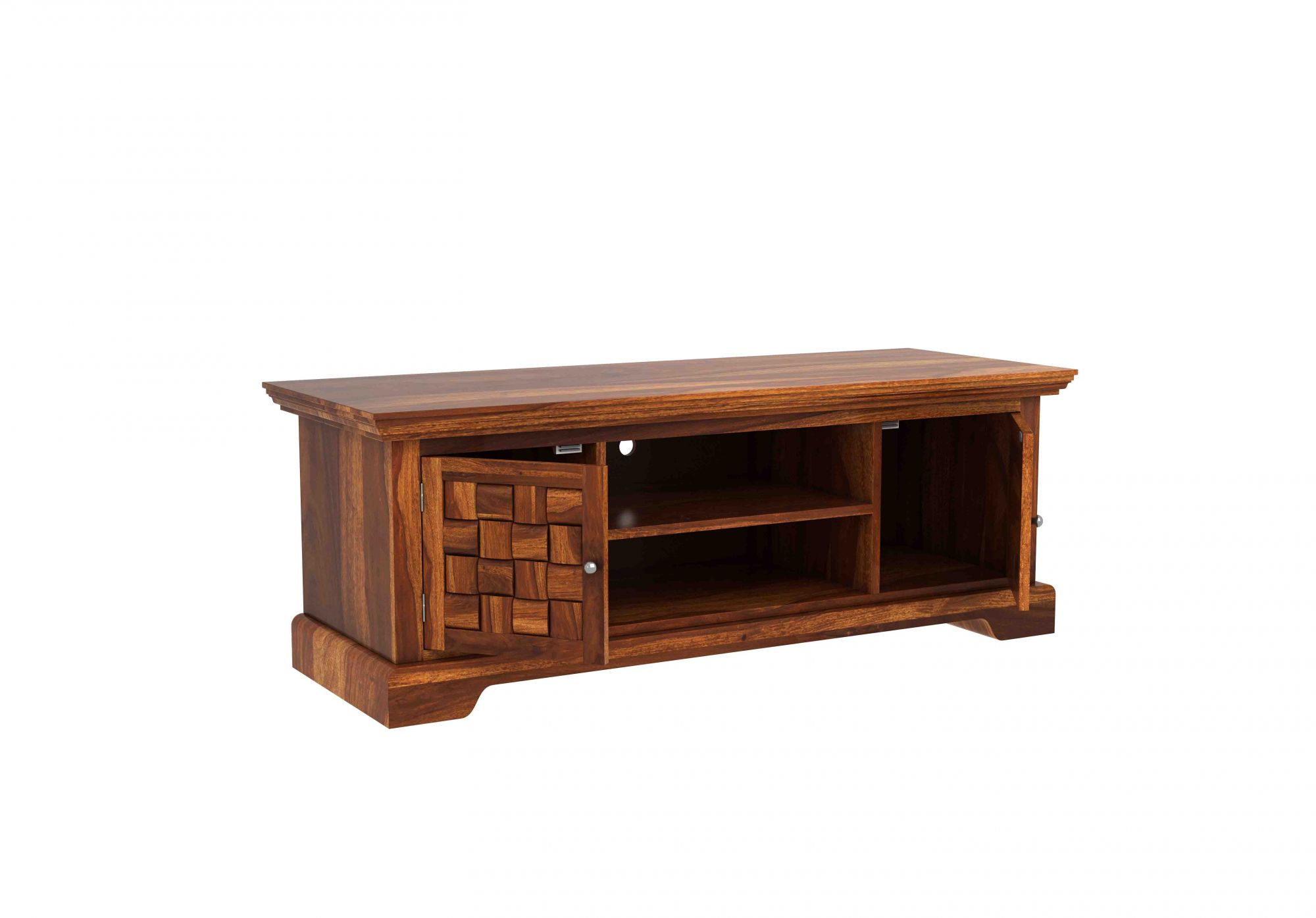 Flamingo Sheesham Wood TV Unit Walnut finish