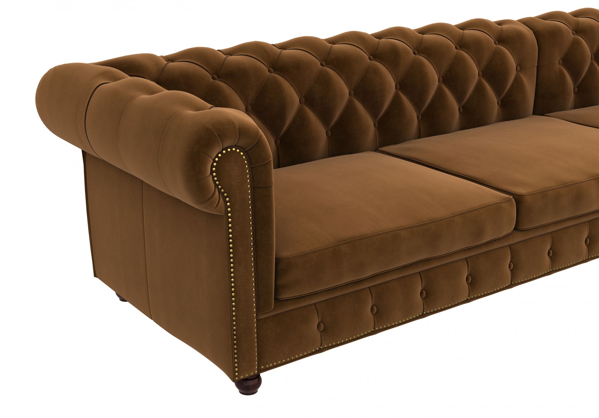 Windsor Brown L Shape Sofa Set