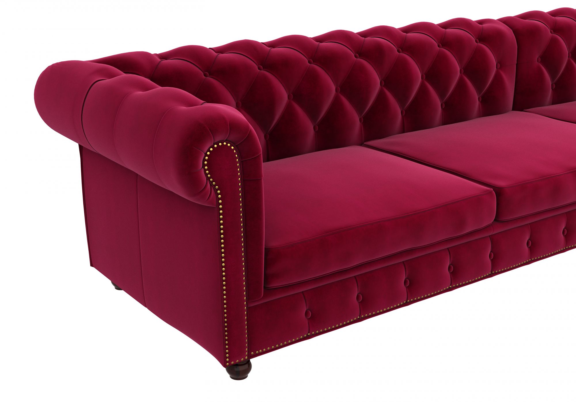 Windsor Burgandy L Shape Sofa Set