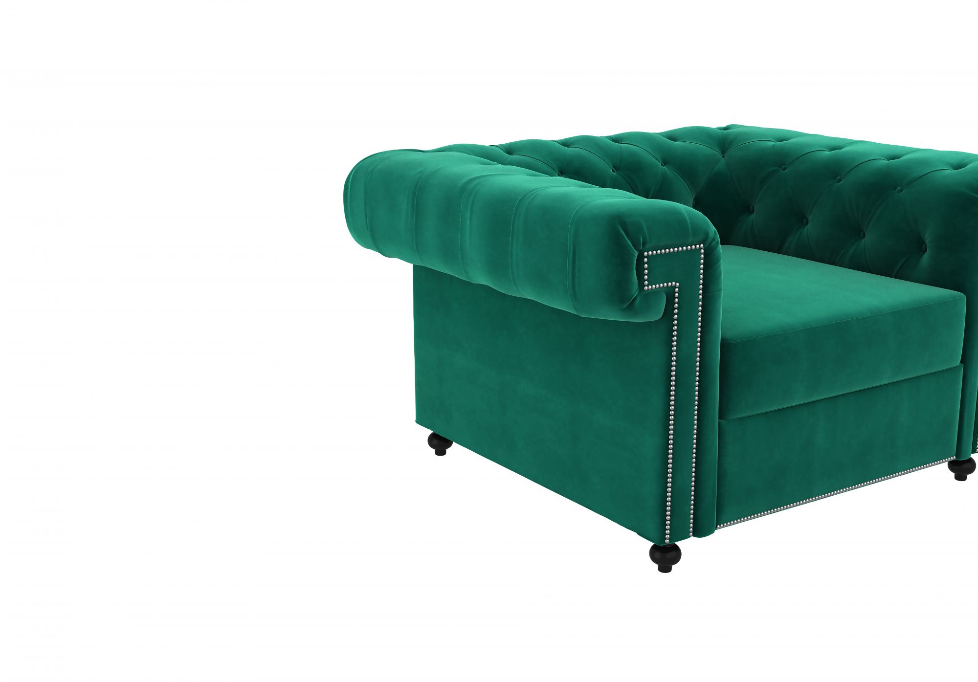 Octa Emerald Green 1 Seater Sofa