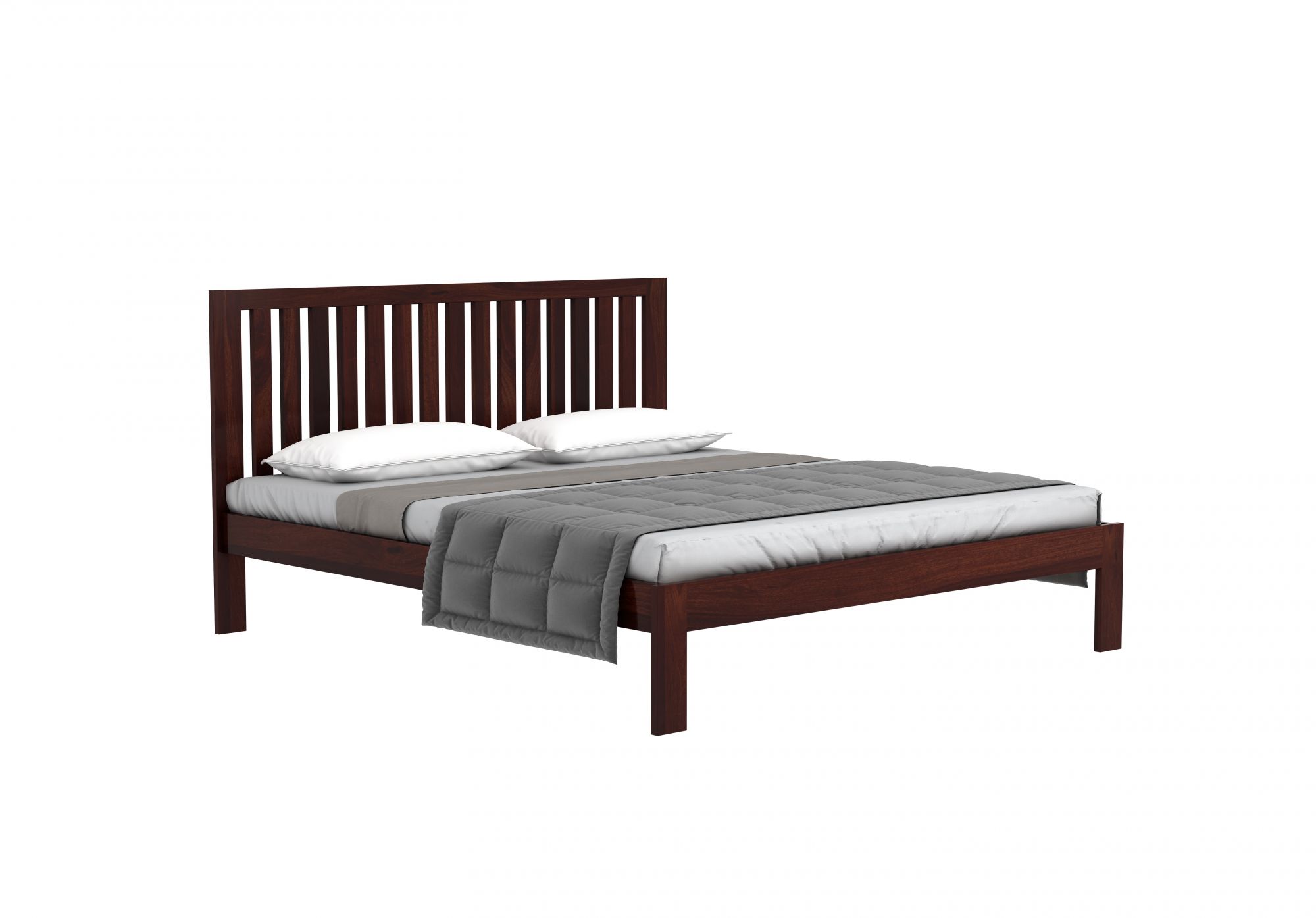 Caviar Sheesham Wood Bed Without Storage