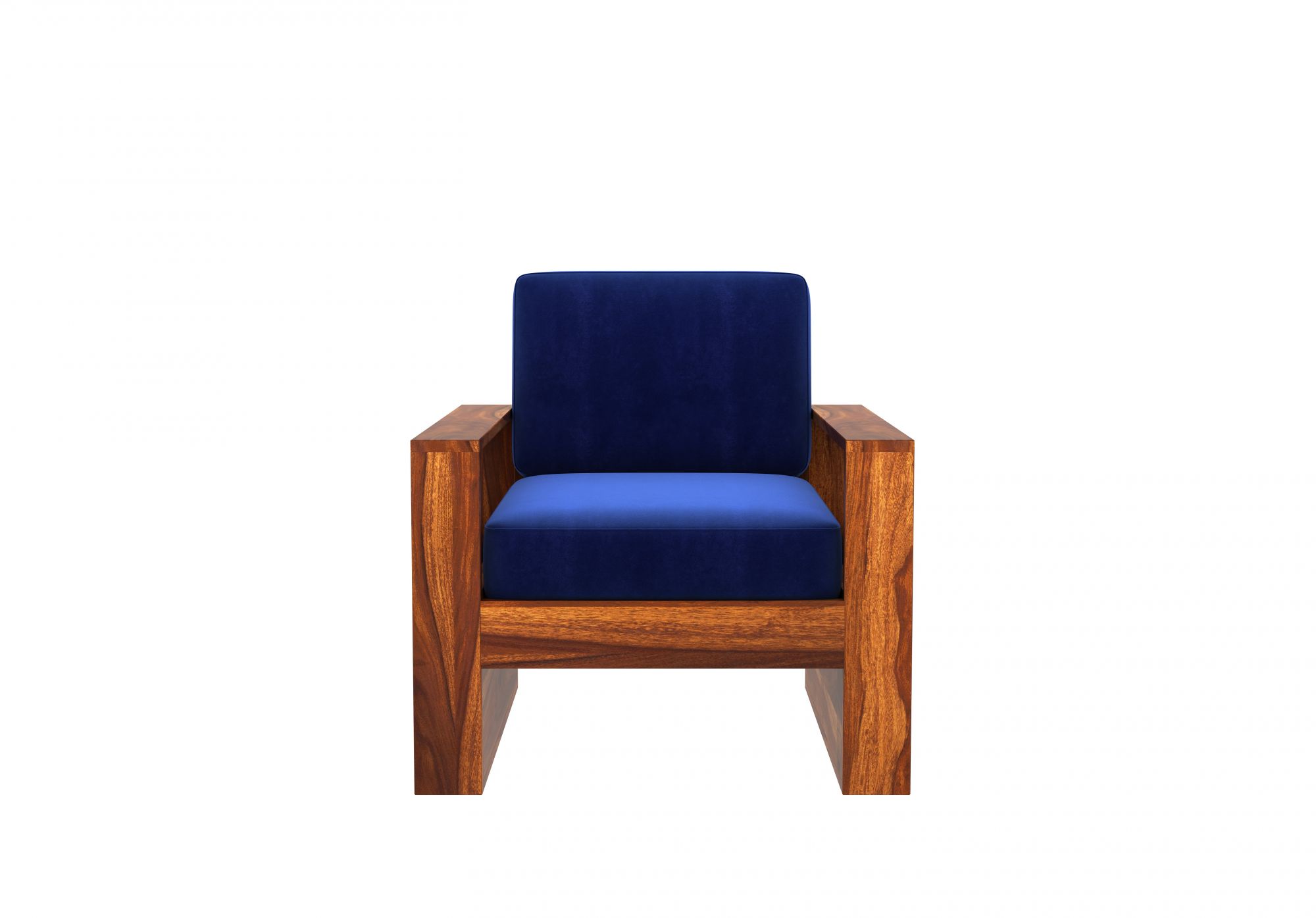 Picton Blue Wooden Sofa Set 5 Seater