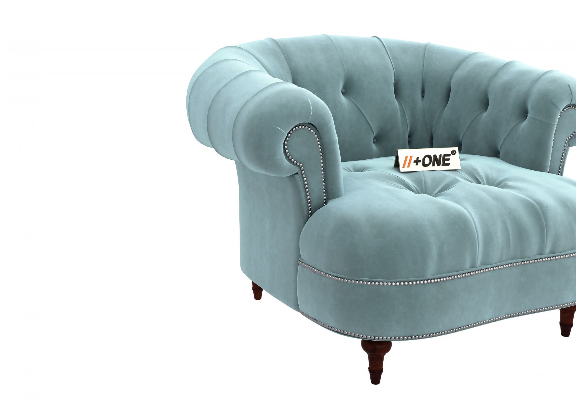 Duke Dusk Blue 1 Seater Sofa