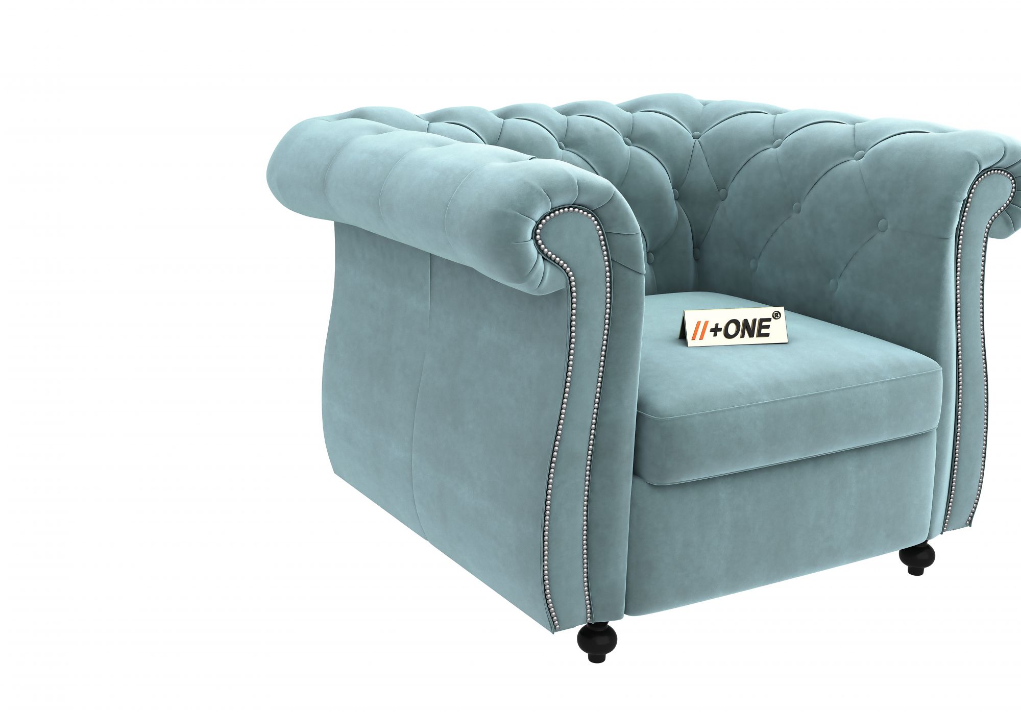 Lord Dusk Blue 1 Seater Sofa