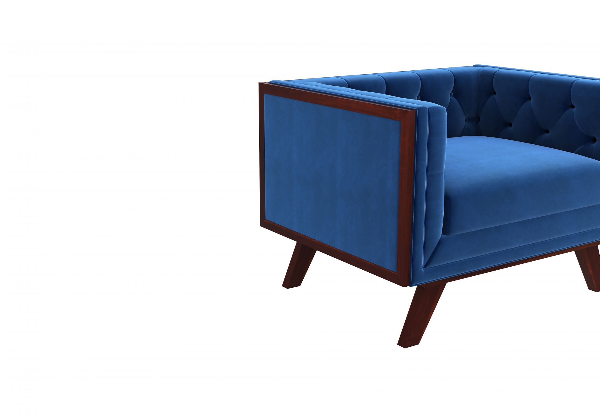 Syros Indigo Blue 1 Seater Sofa