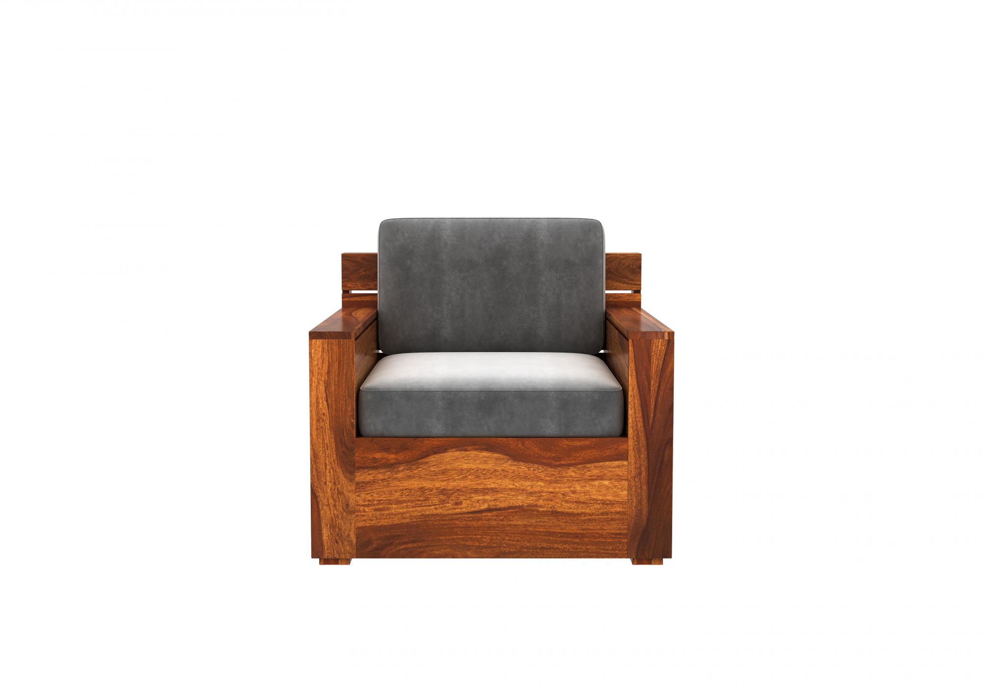 Nelson Grey 5 Seater Wooden Sofa Set