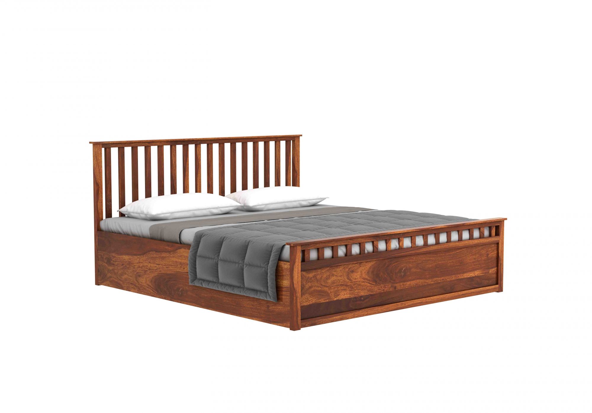 Manor Sheesham Wood Bed With Box Storage