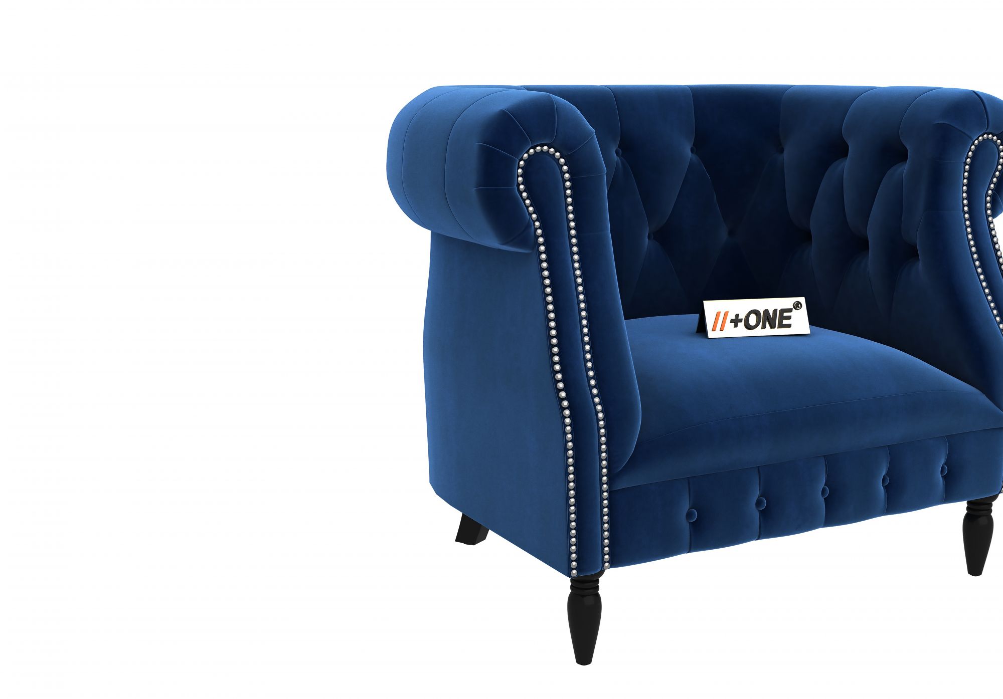 Baron Indigo Blue 1 Seater Sofa