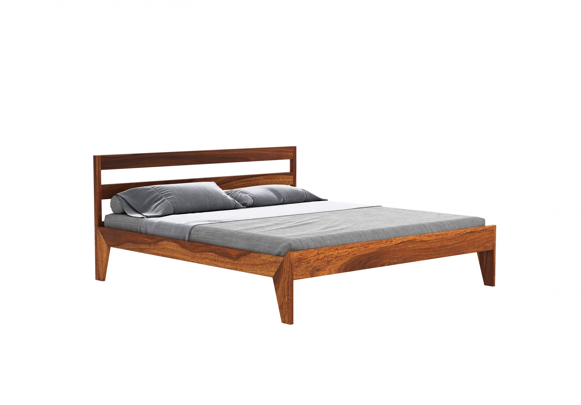 Seoul Sheesham Wood Bed Without Storage
