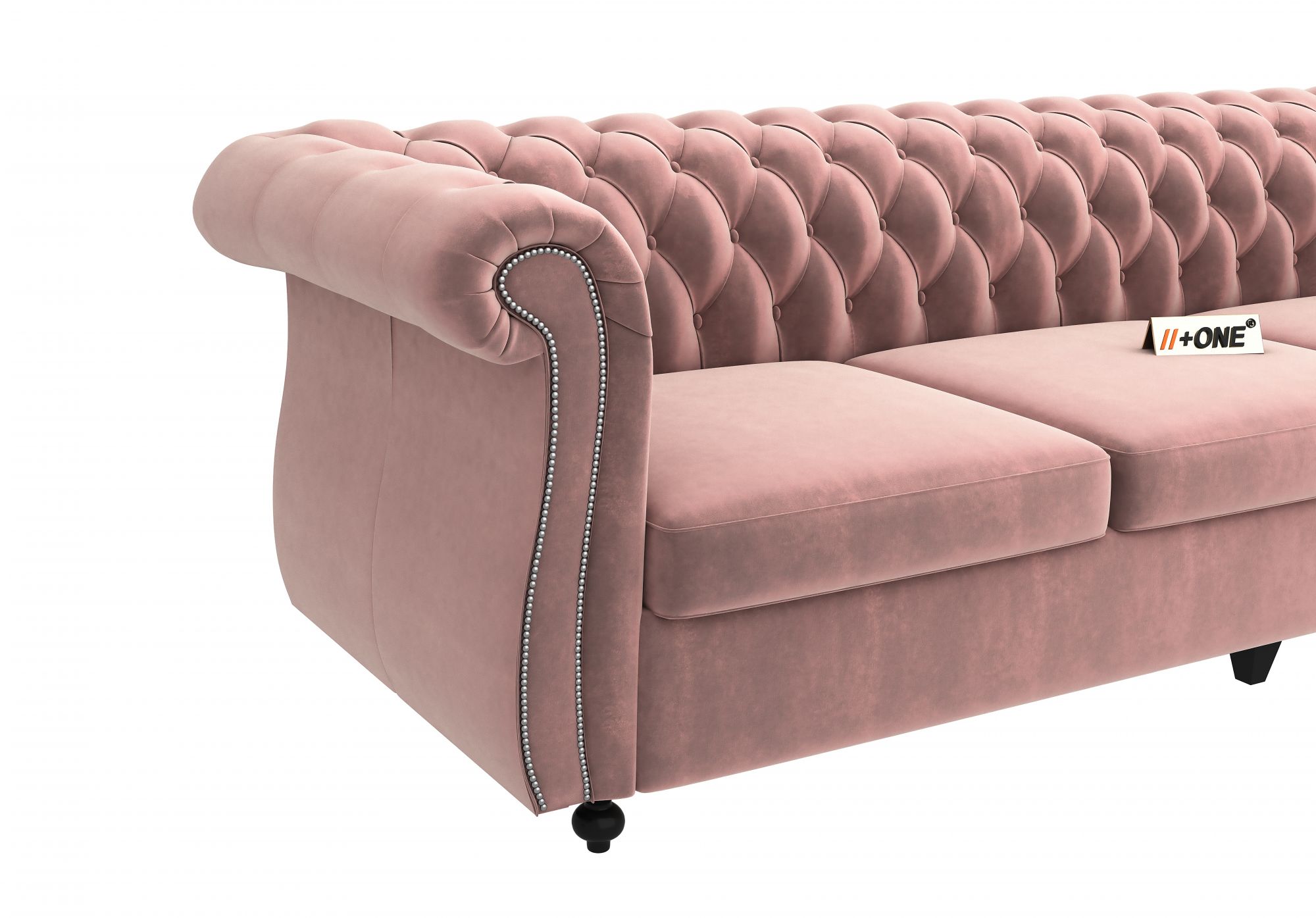 Lord Rose Dust 3 Seater Sofa