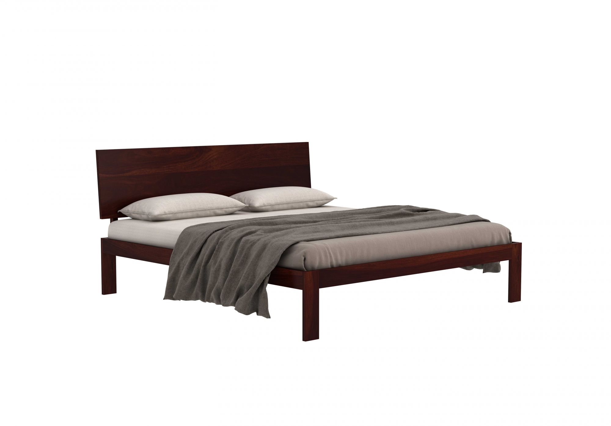 Samos Sheesham Wood Bed Without Storage