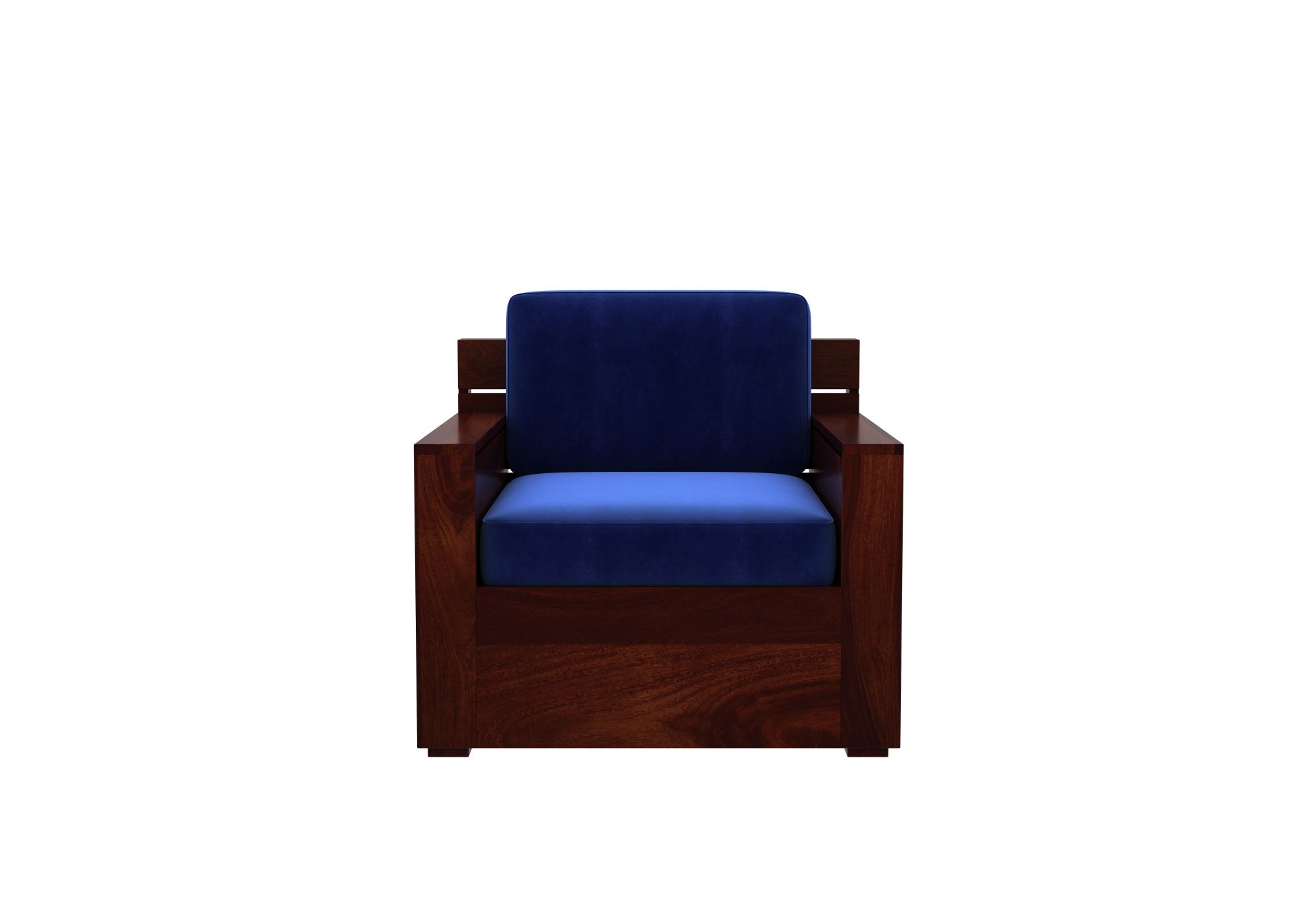 Nelson Blue 5 Seater Wooden Sofa Set
