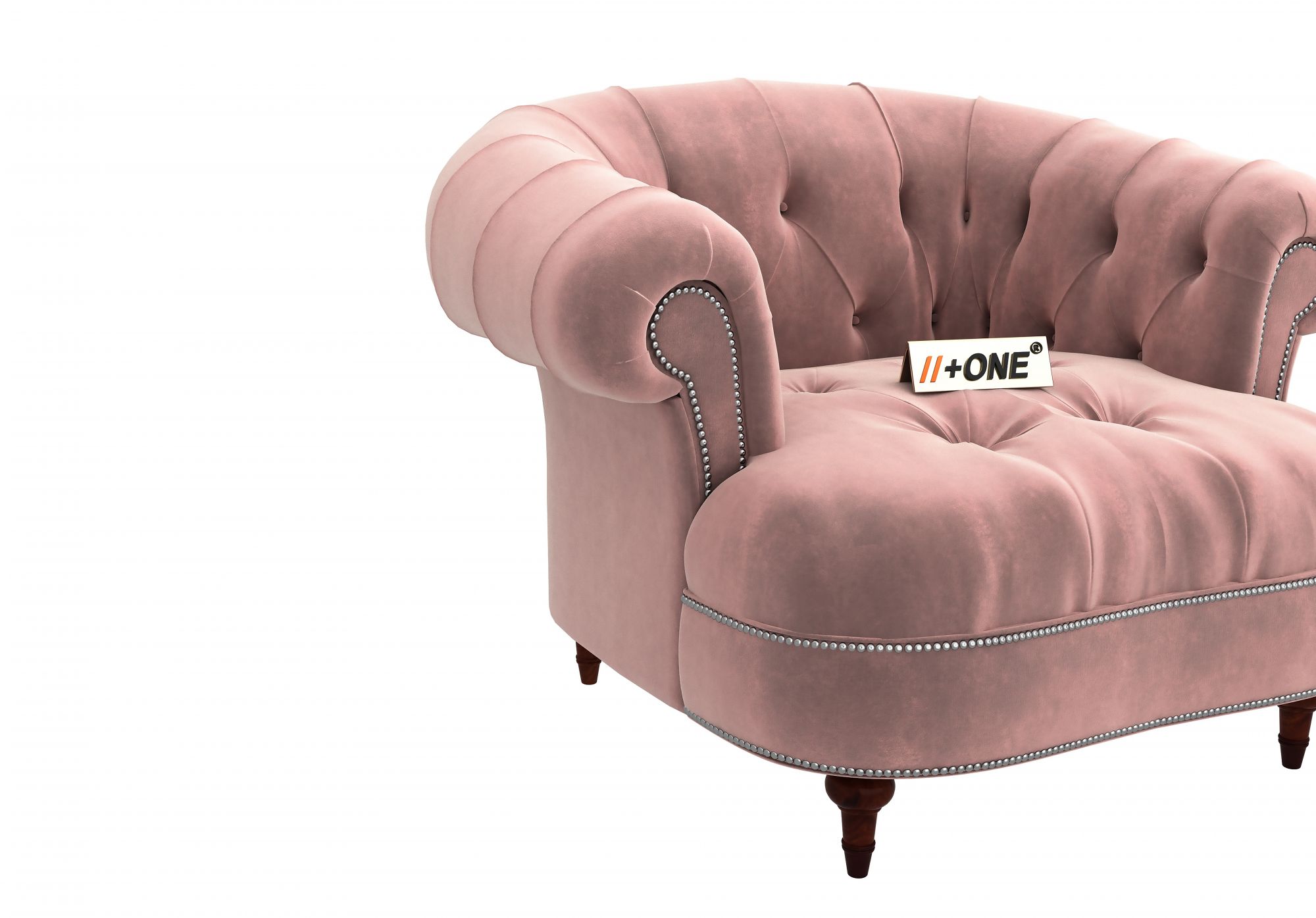 Duke Rose Dust 1 Seater Sofa