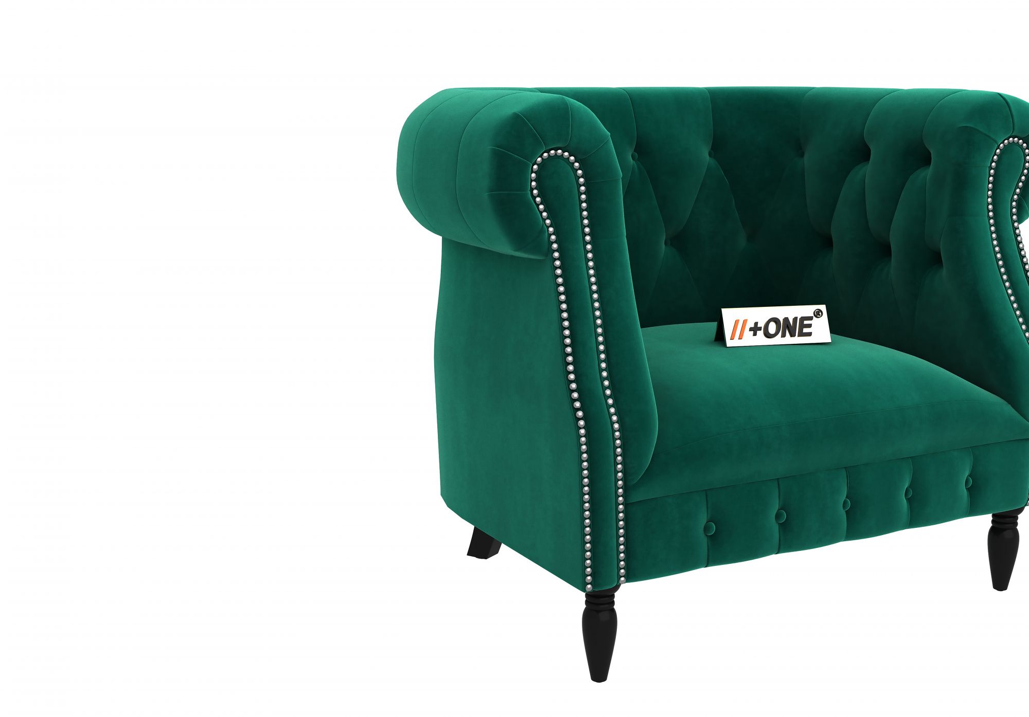 Baron Emerald Green 1 Seater Sofa