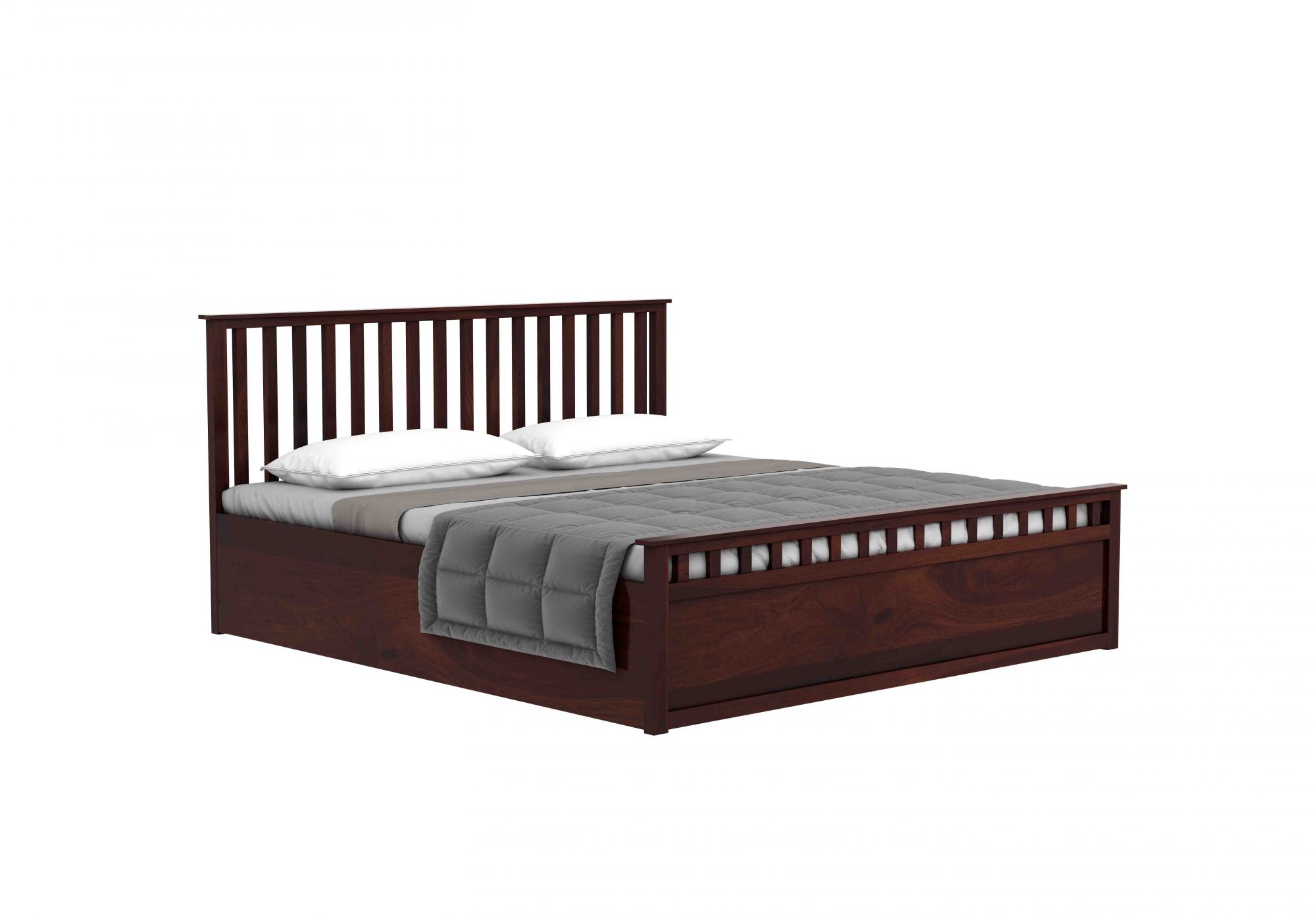 Manor Sheesham Wood Bed With Box Storage