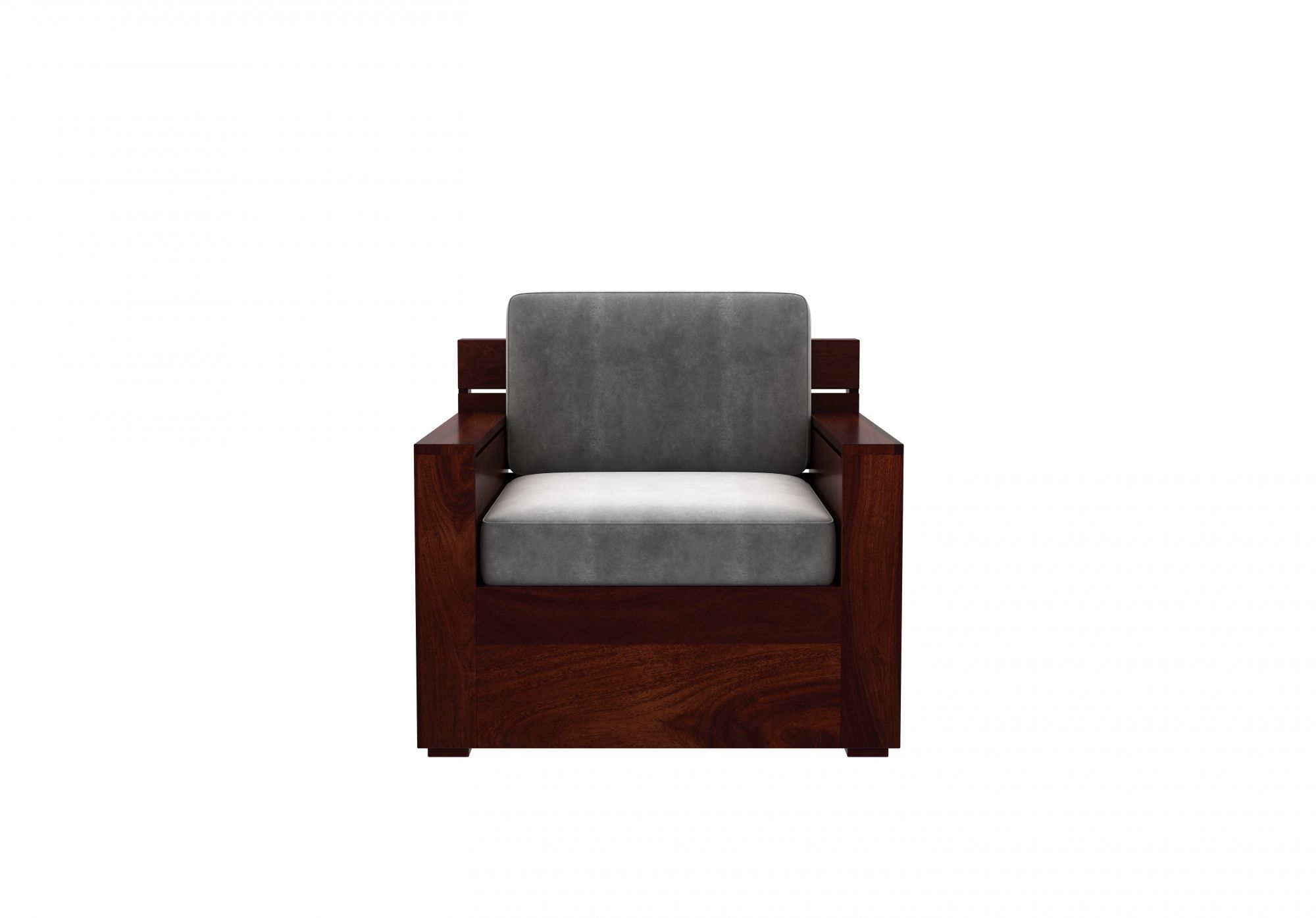 Nelson Grey 5 Seater Wooden Sofa Set