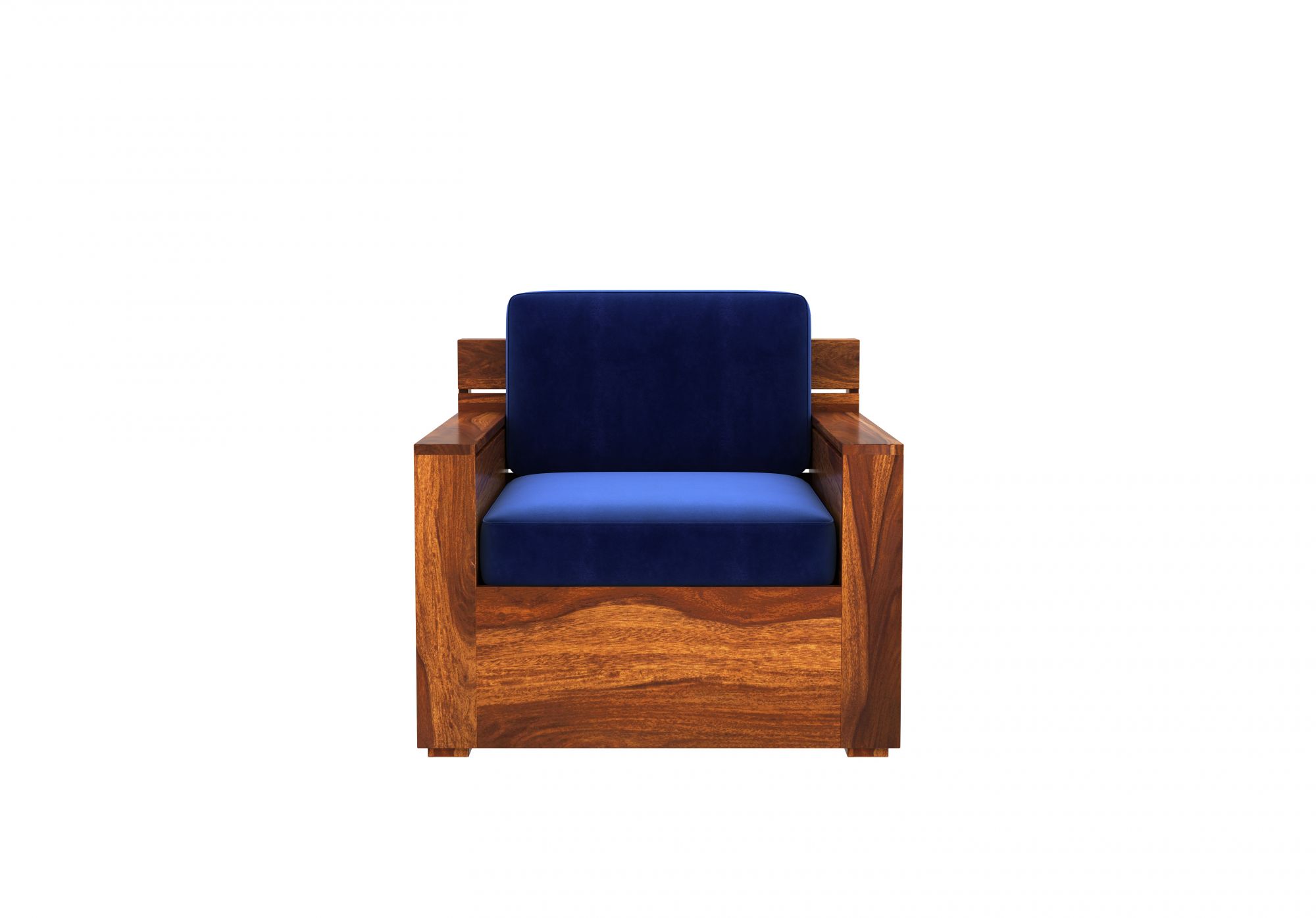 Nelson Blue 5 Seater Wooden Sofa Set