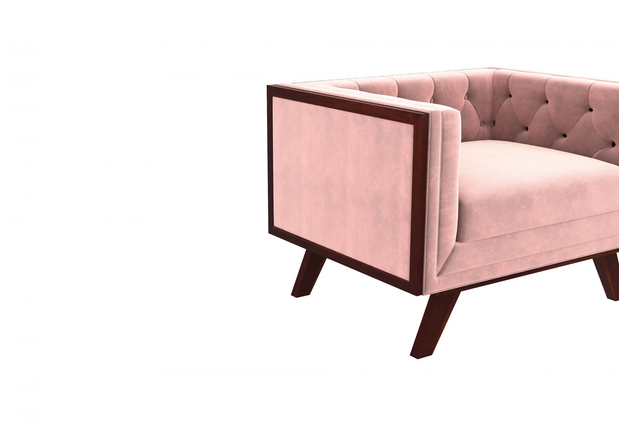 Syros Rose Dust 1 Seater Sofa