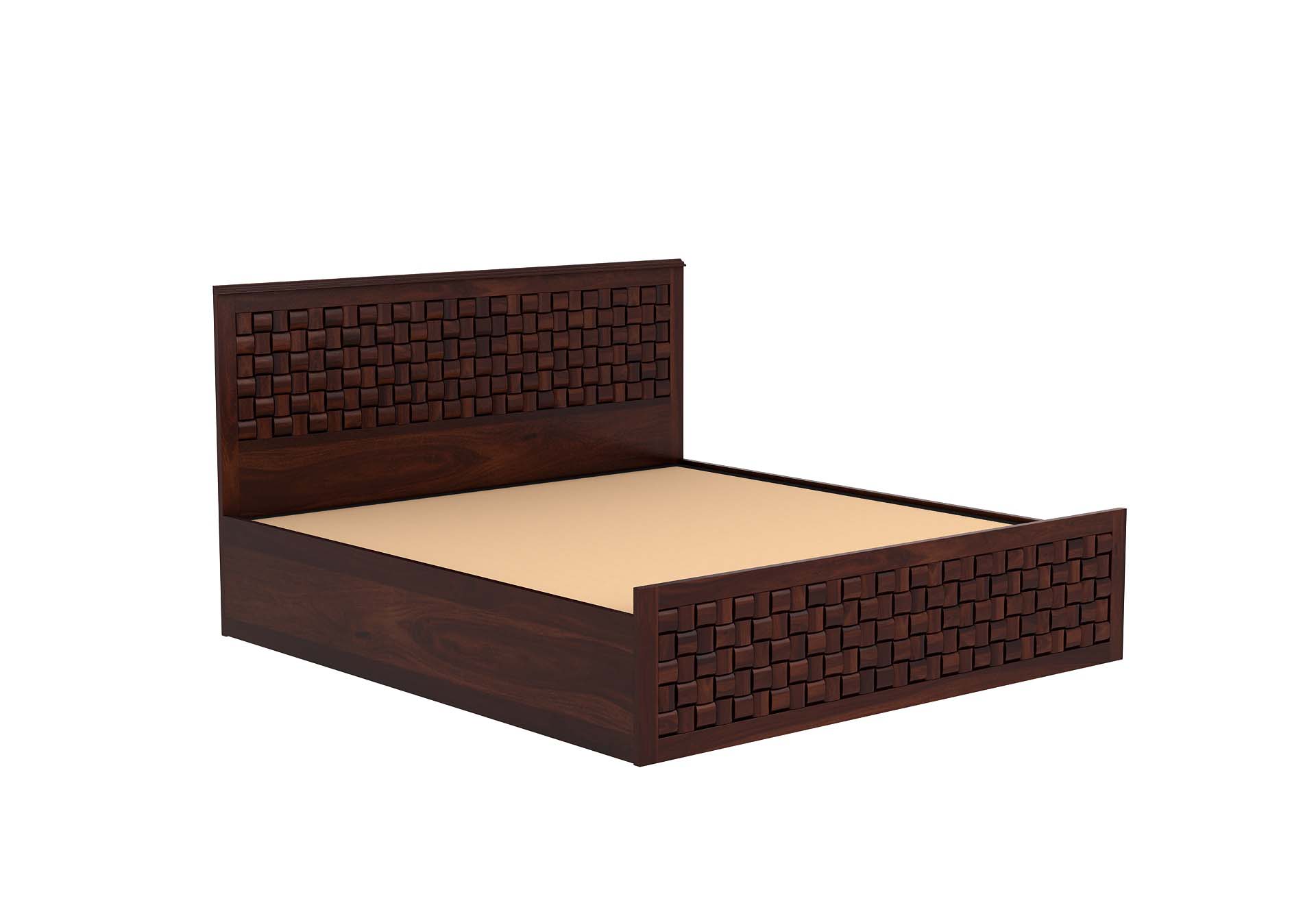 Flamingo Sheesham Wood Bed With Hydraulic Storage