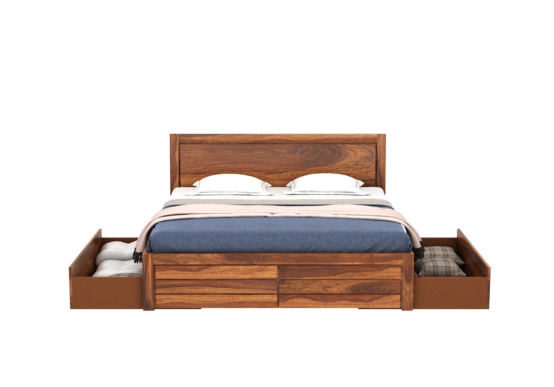 Baffin Sheesham Wood Bed With Side Drawer