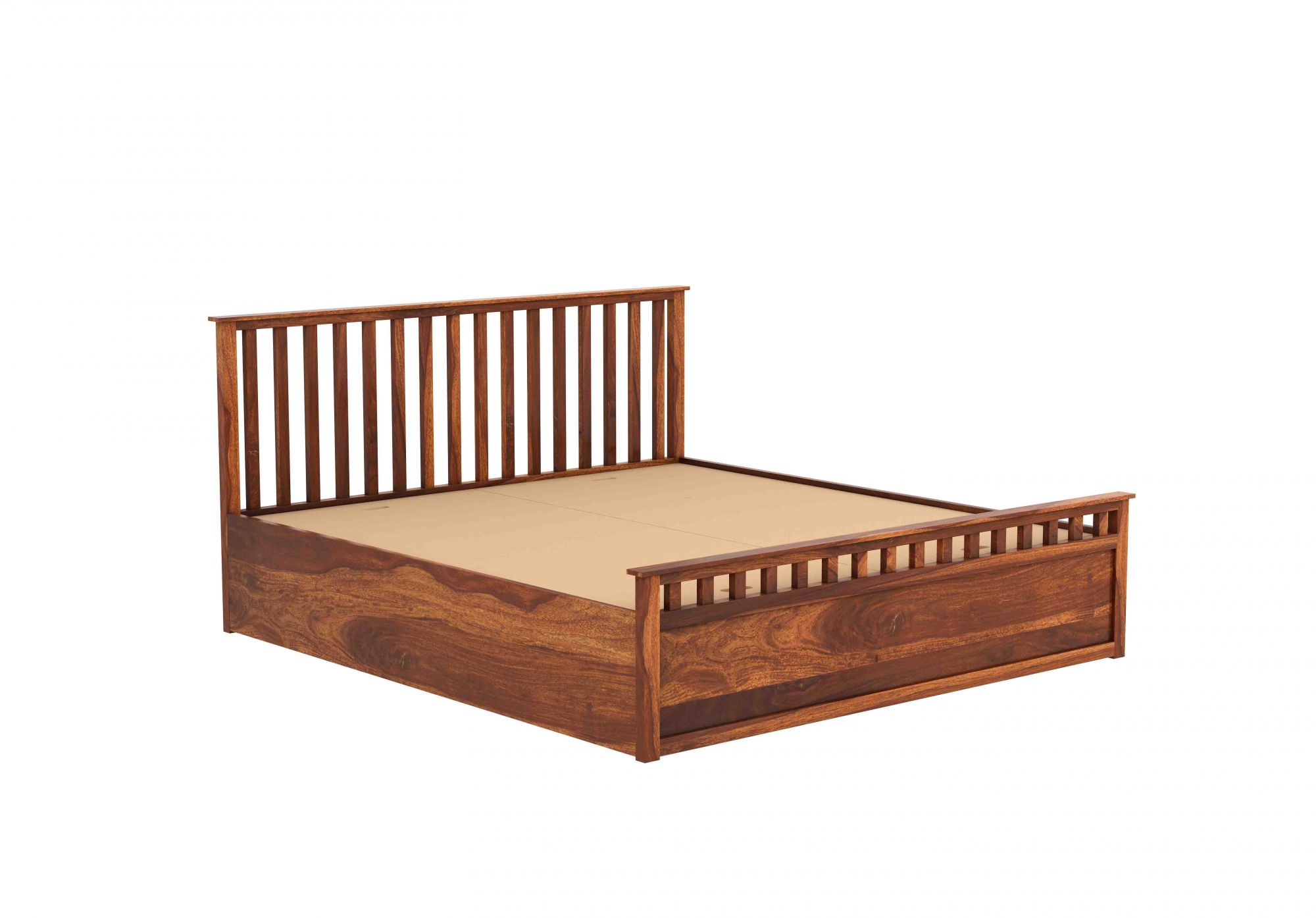 Manor Sheesham Wood Bed With Box Storage