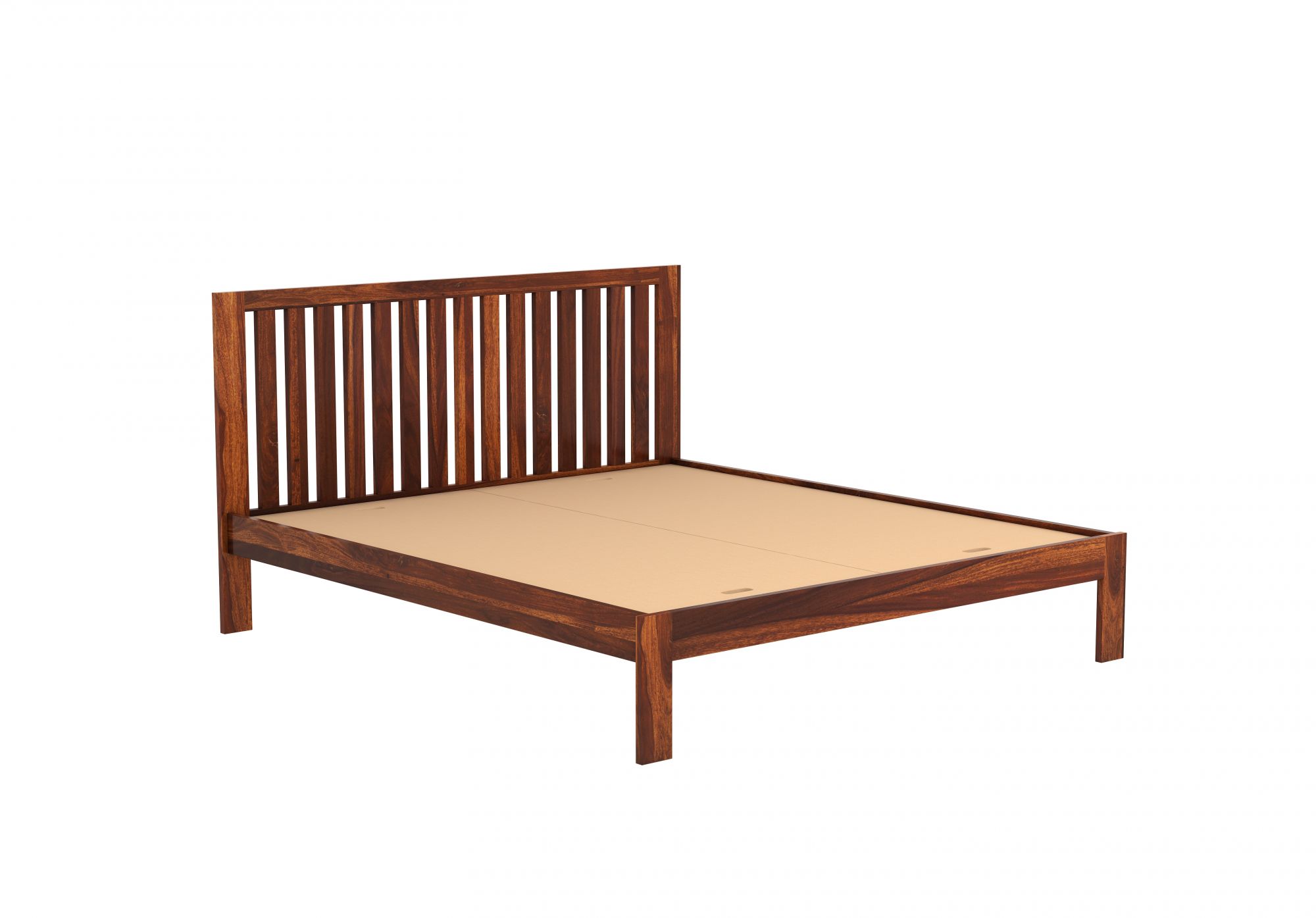 Caviar Sheesham Wood Bed Without Storage
