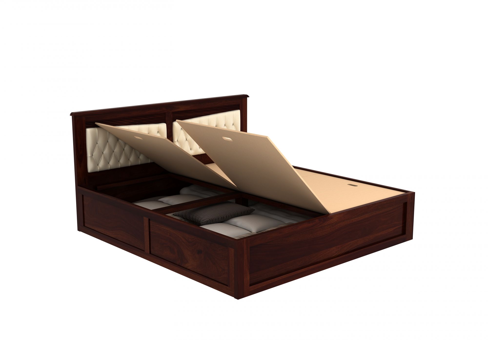Spanish Sheesham Wood Bed With Box Storage
