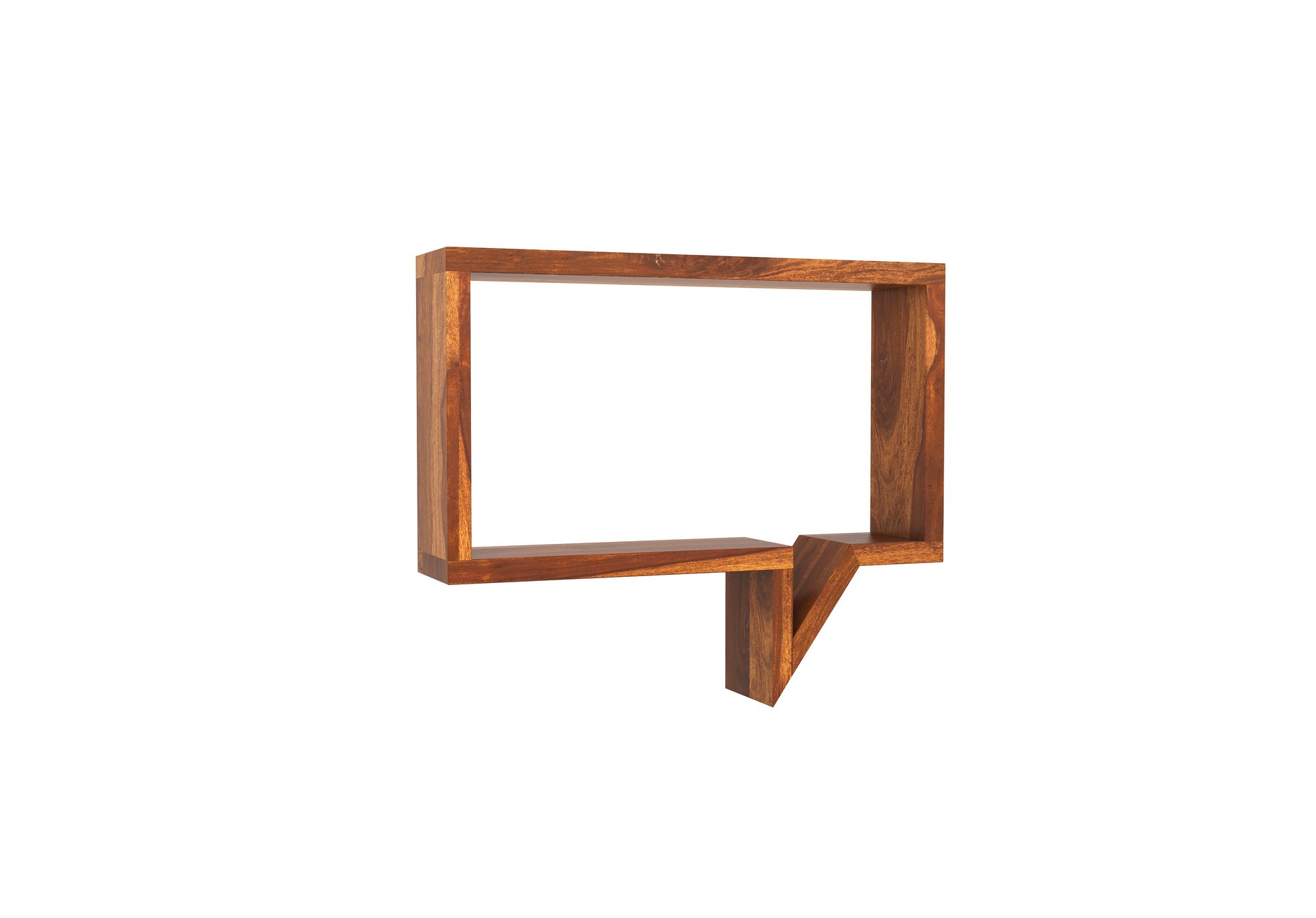 Fogn Sheesham Wood Wall Shelves Teak finish