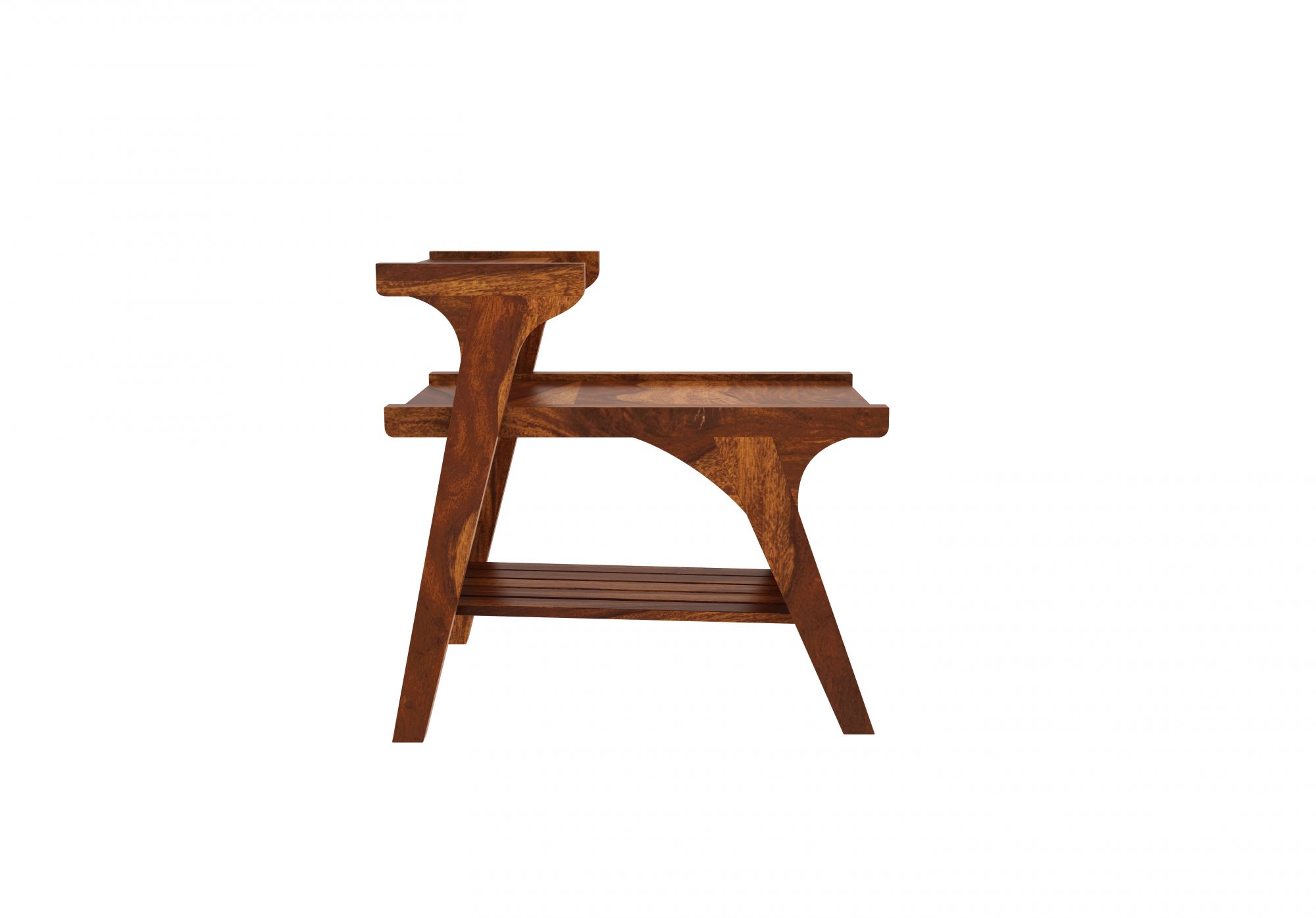 Lofty Wooden Coffee Table Walnut Finish