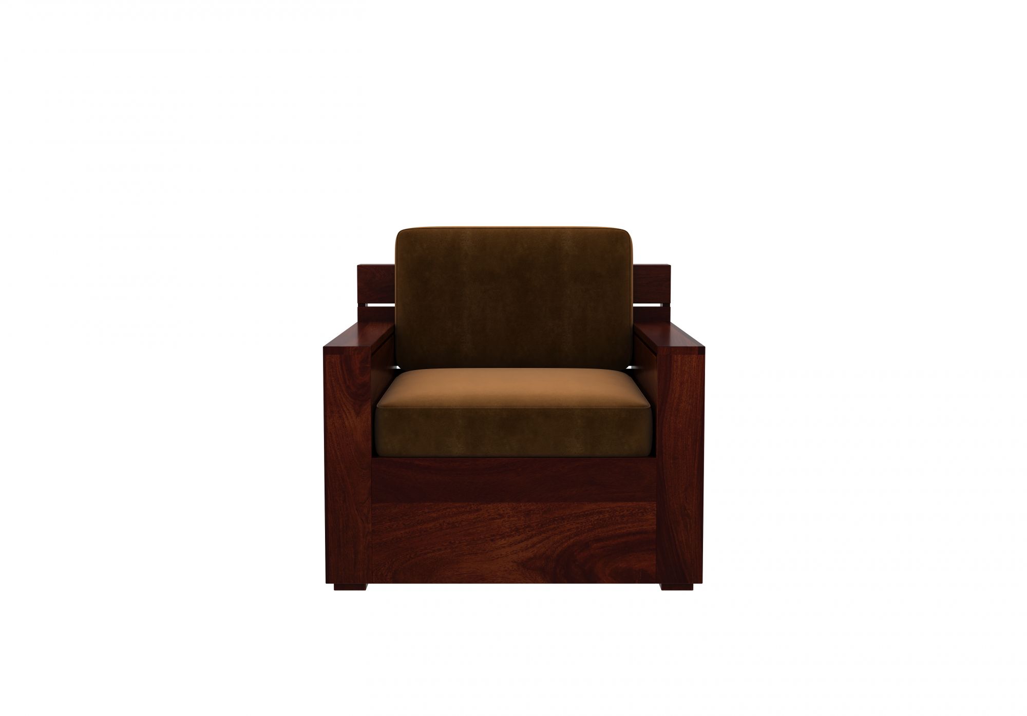 Nelson Brown 5 Seater Wooden Sofa Set