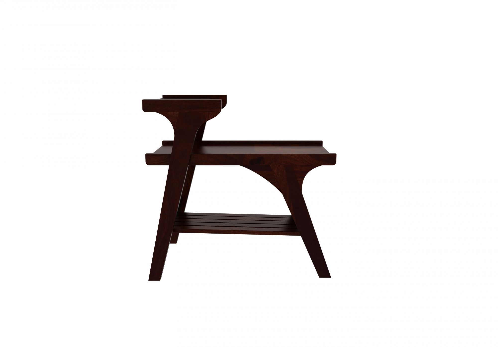 Lofty Wooden Coffee Table Walnut Finish