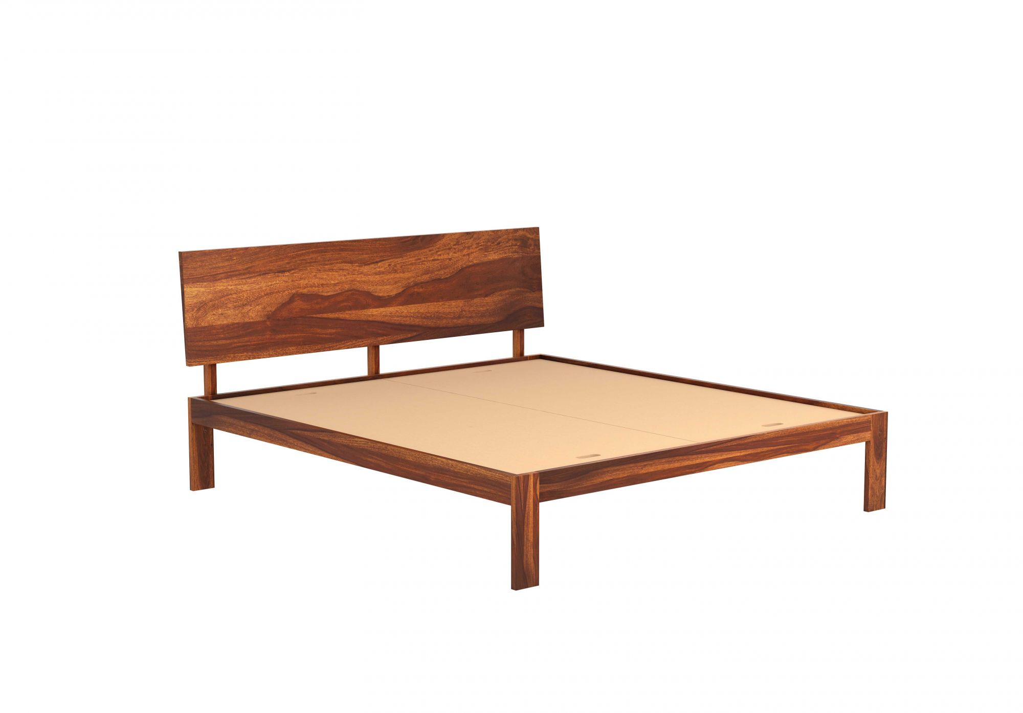 Samos Sheesham Wood Bed Without Storage
