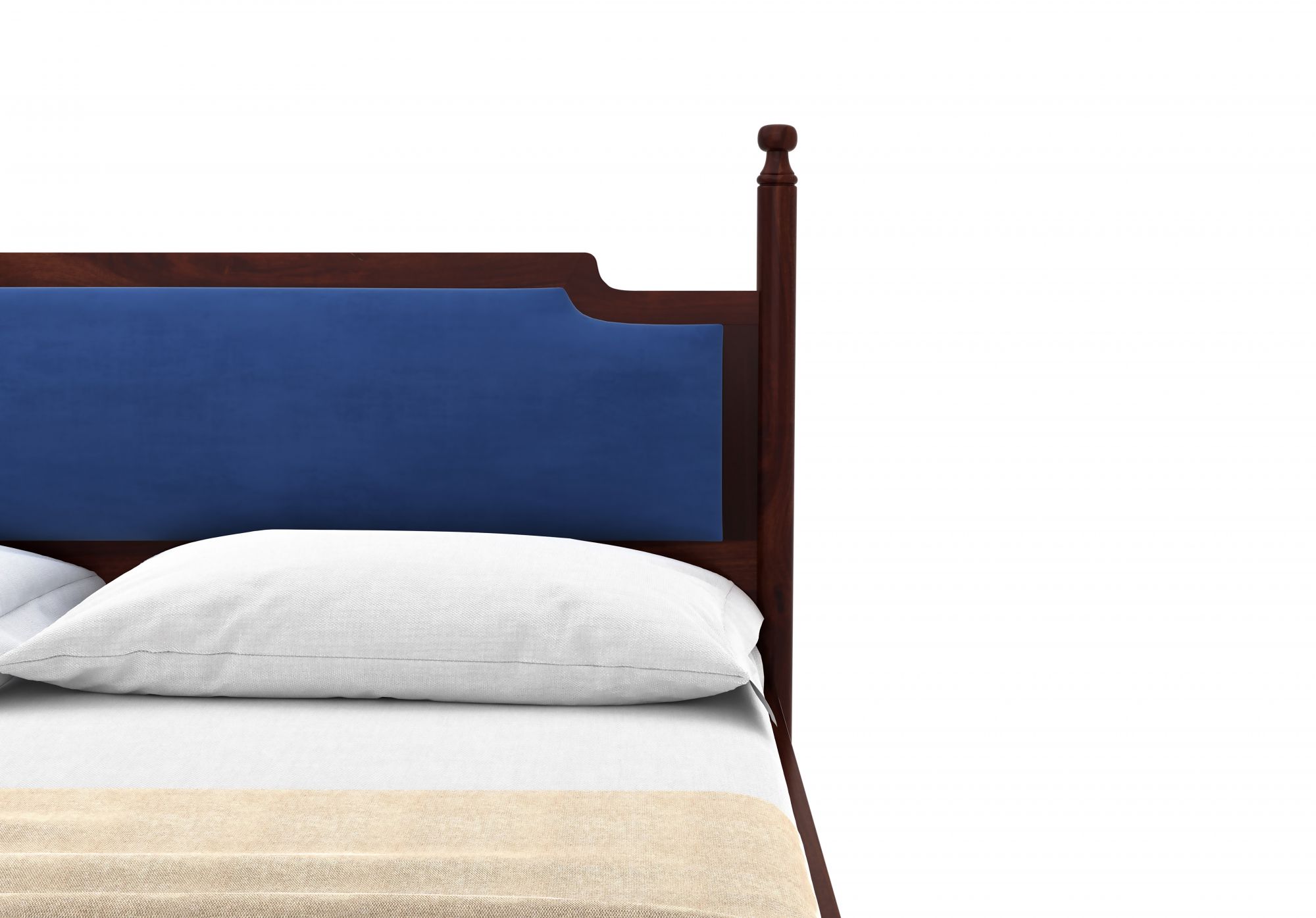 Adams Bed Without Storage King Size Walnut Finish