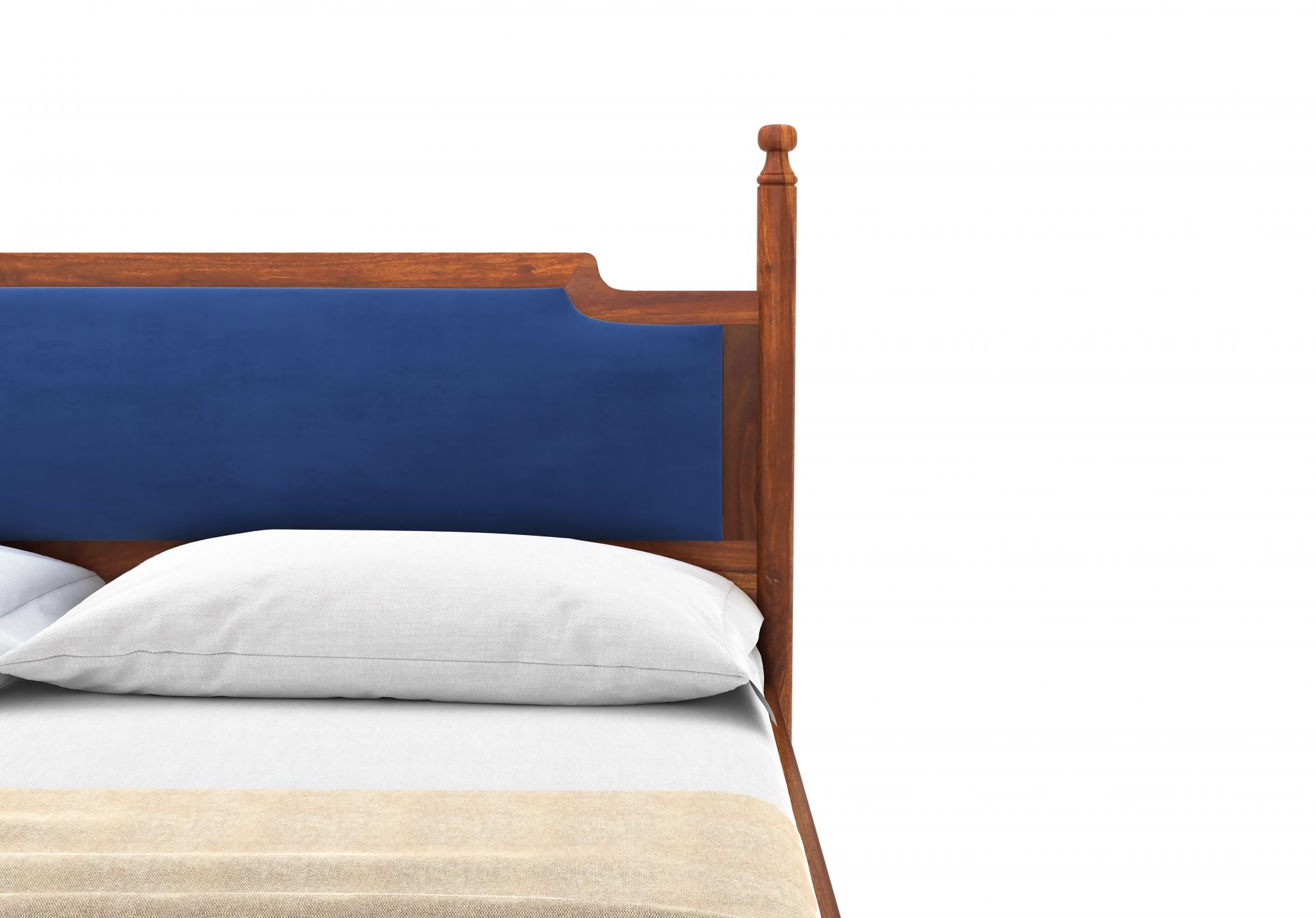 Adams Bed Without Storage King Size Walnut Finish