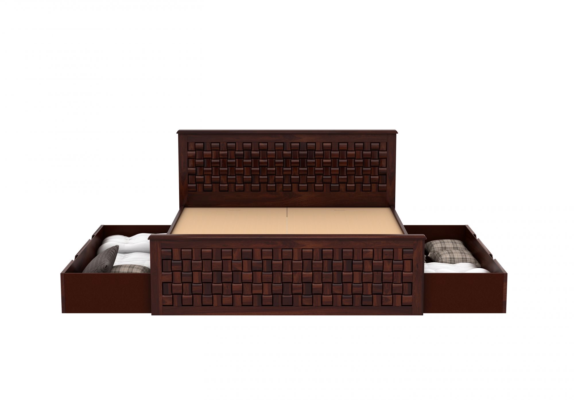 Flamingo Sheesham Wood Bed With Side Drawer