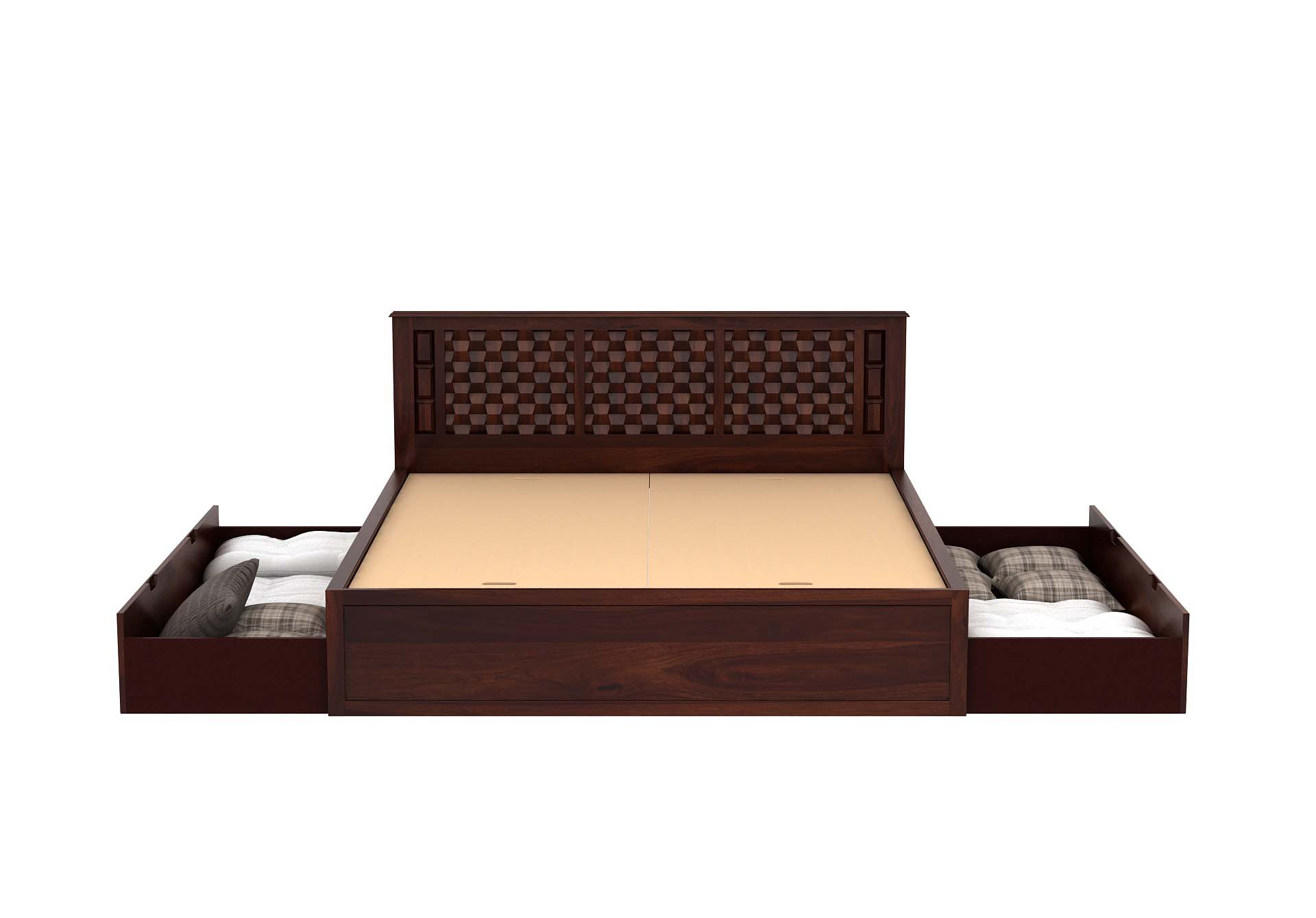 Marwar Sheesham Wood Bed With Side Drawer