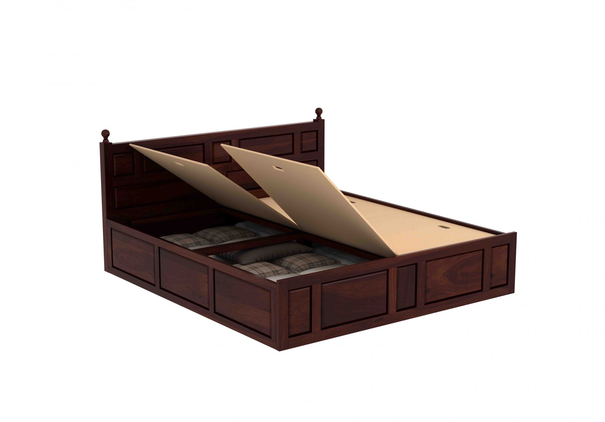 Imperial Sheesham Wood Bed With Box Storage Imperial Sheesham Wood Bed With Box Storage
