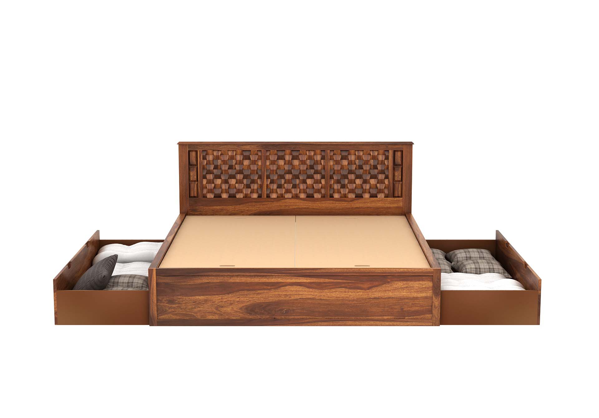 Marwar Sheesham Wood Bed With Side Drawer