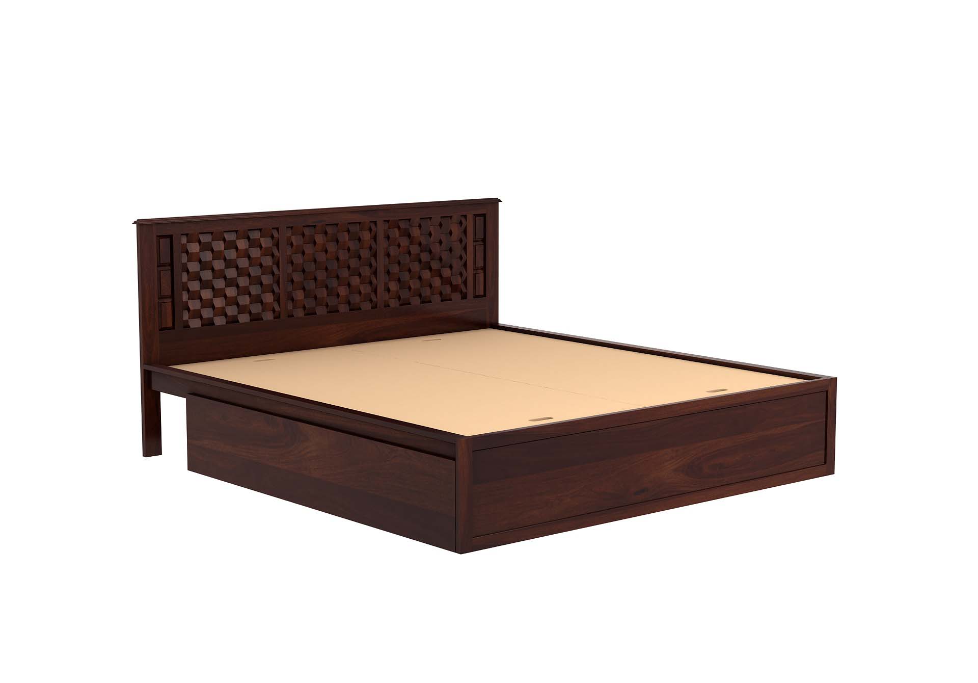 Marwar Sheesham Wood Bed With Side Drawer