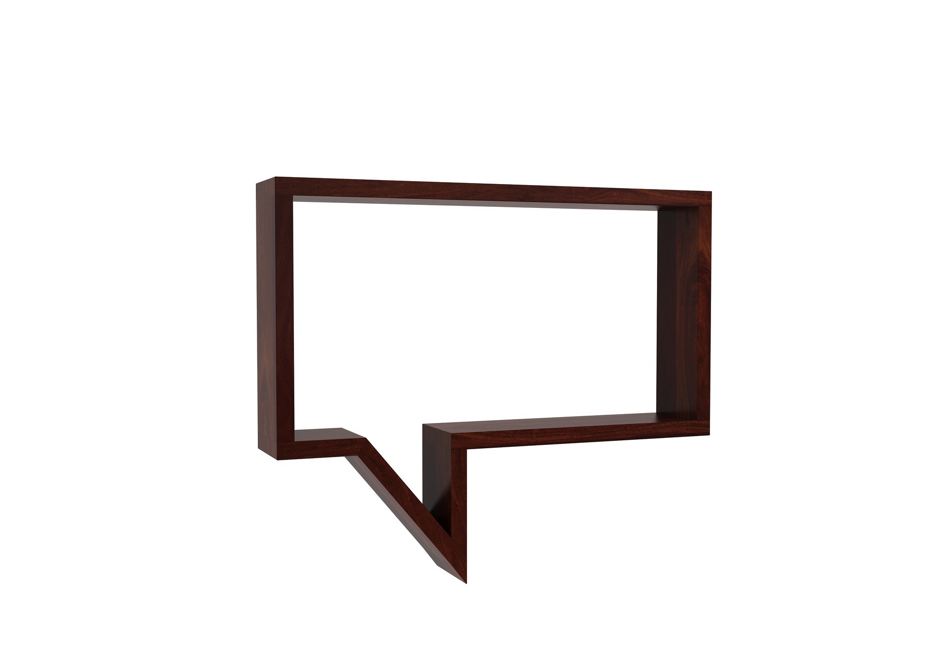 Fogn Sheesham Wood Wall Shelves Teak finish