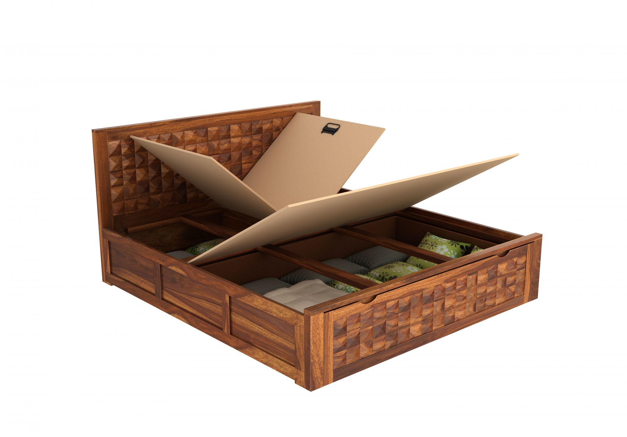 Diamond Bed HQ with Drawer and Box Storage