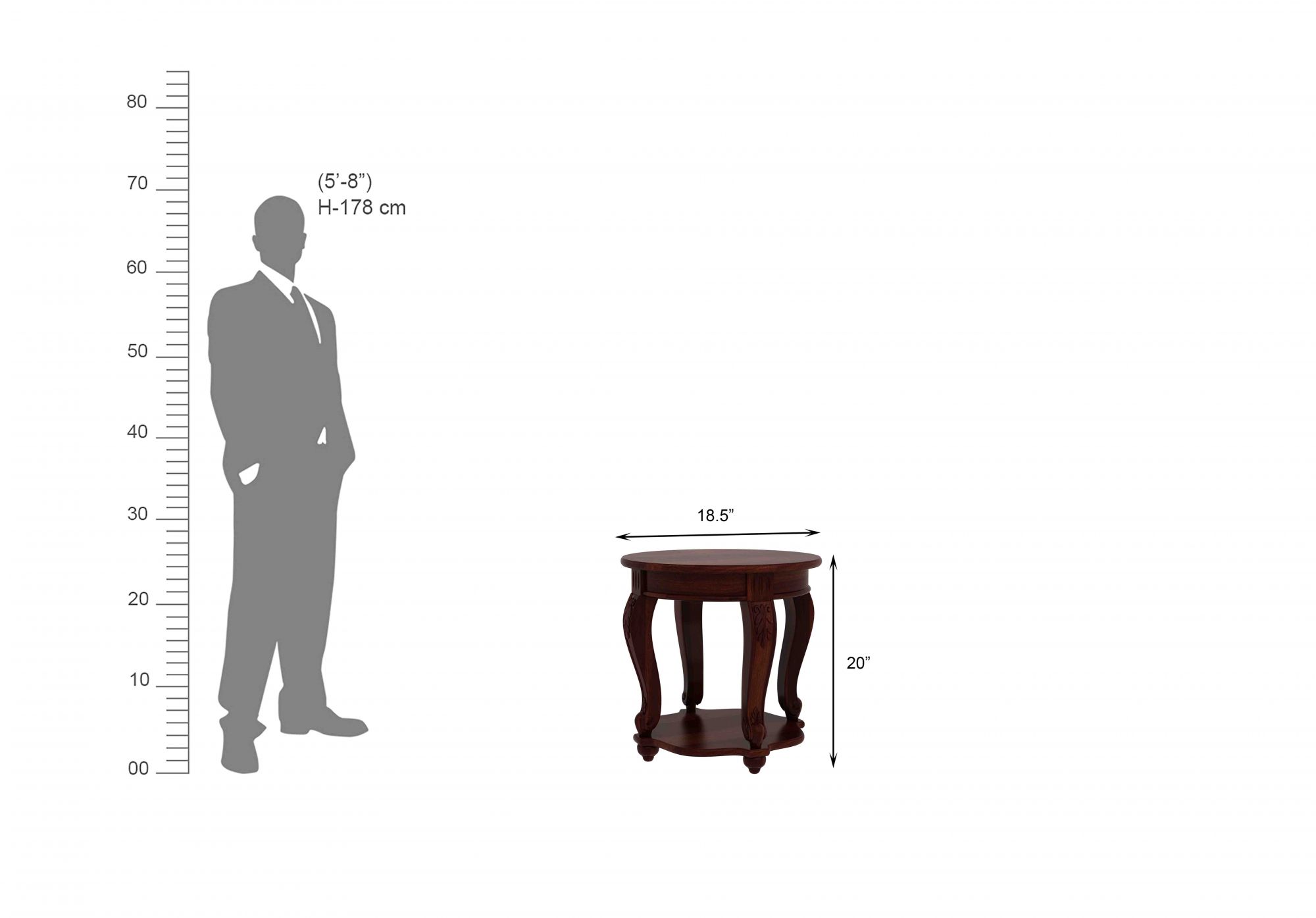 Azores Sheesham Wood Side Table