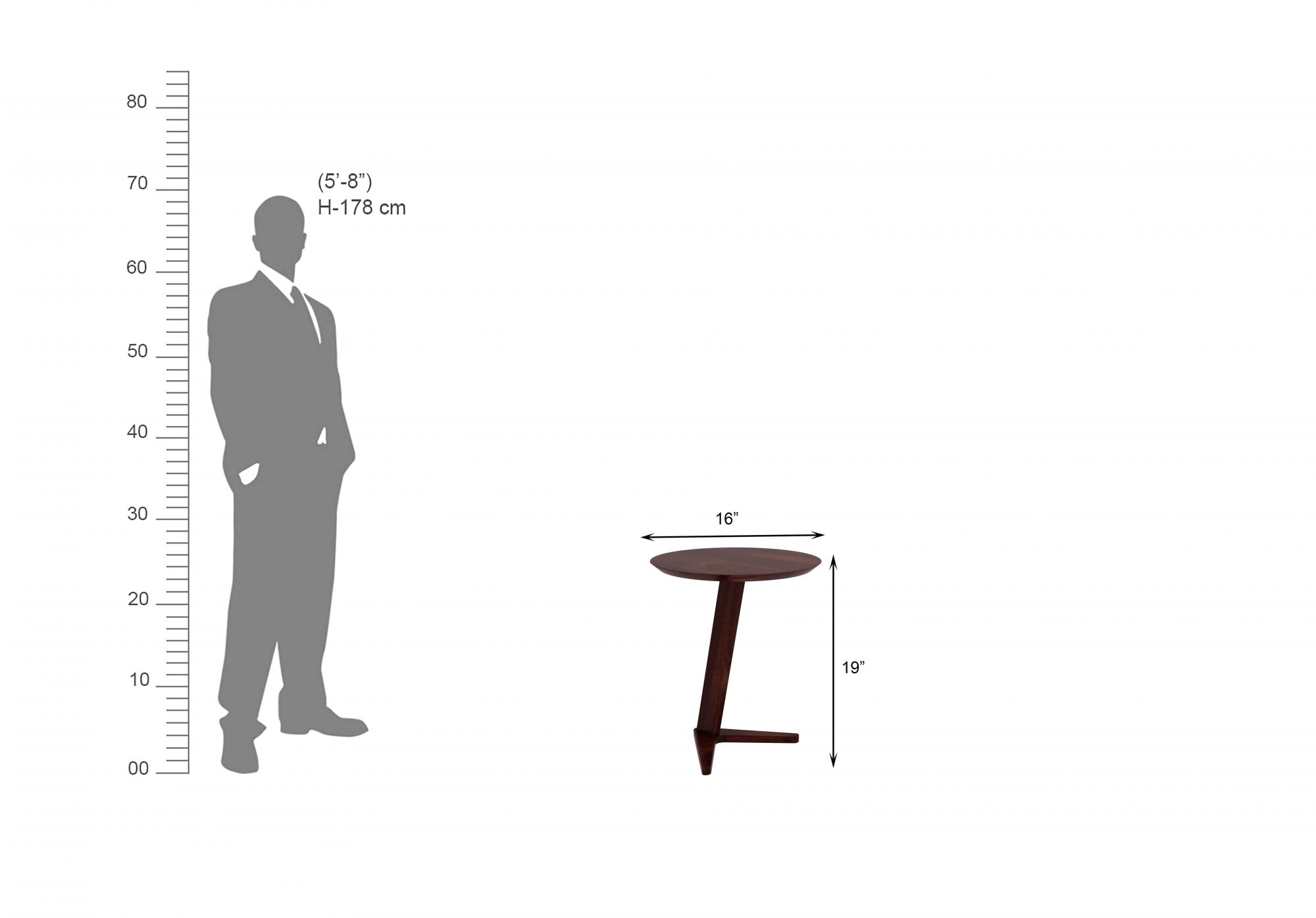 Fraser Wooden Side Table For Living Room