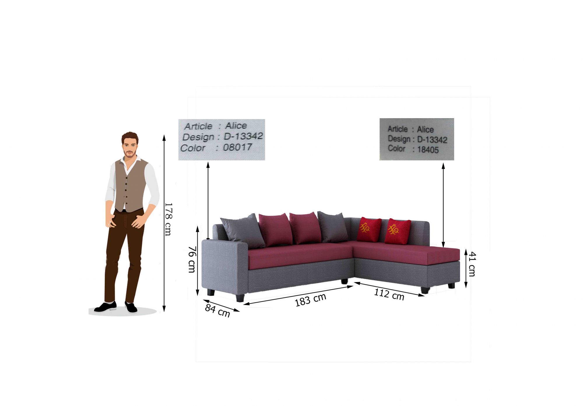 Kodiak L Shape 5 Seater Sofa Set