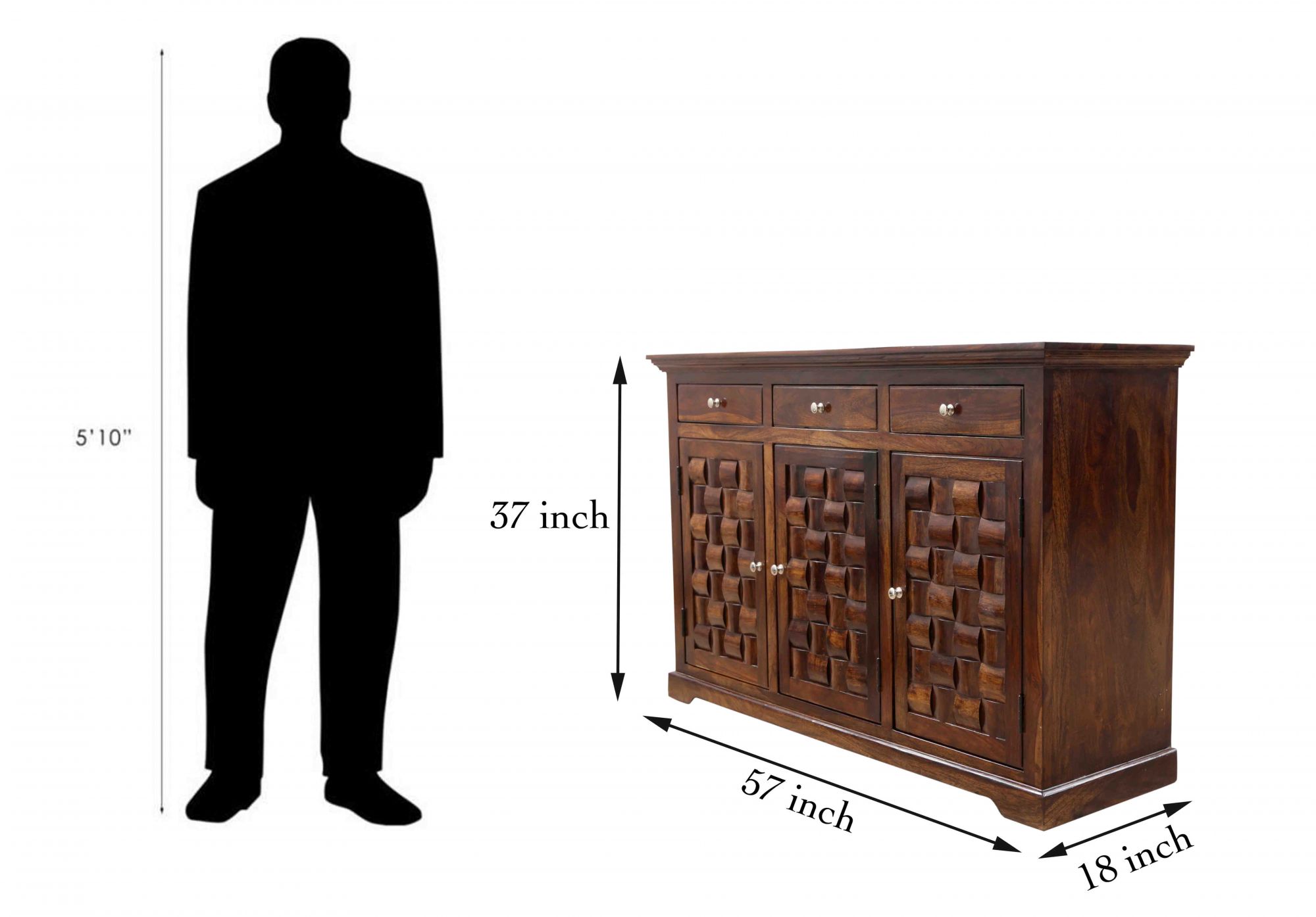 Flamingo Wooden Chest of Drawer