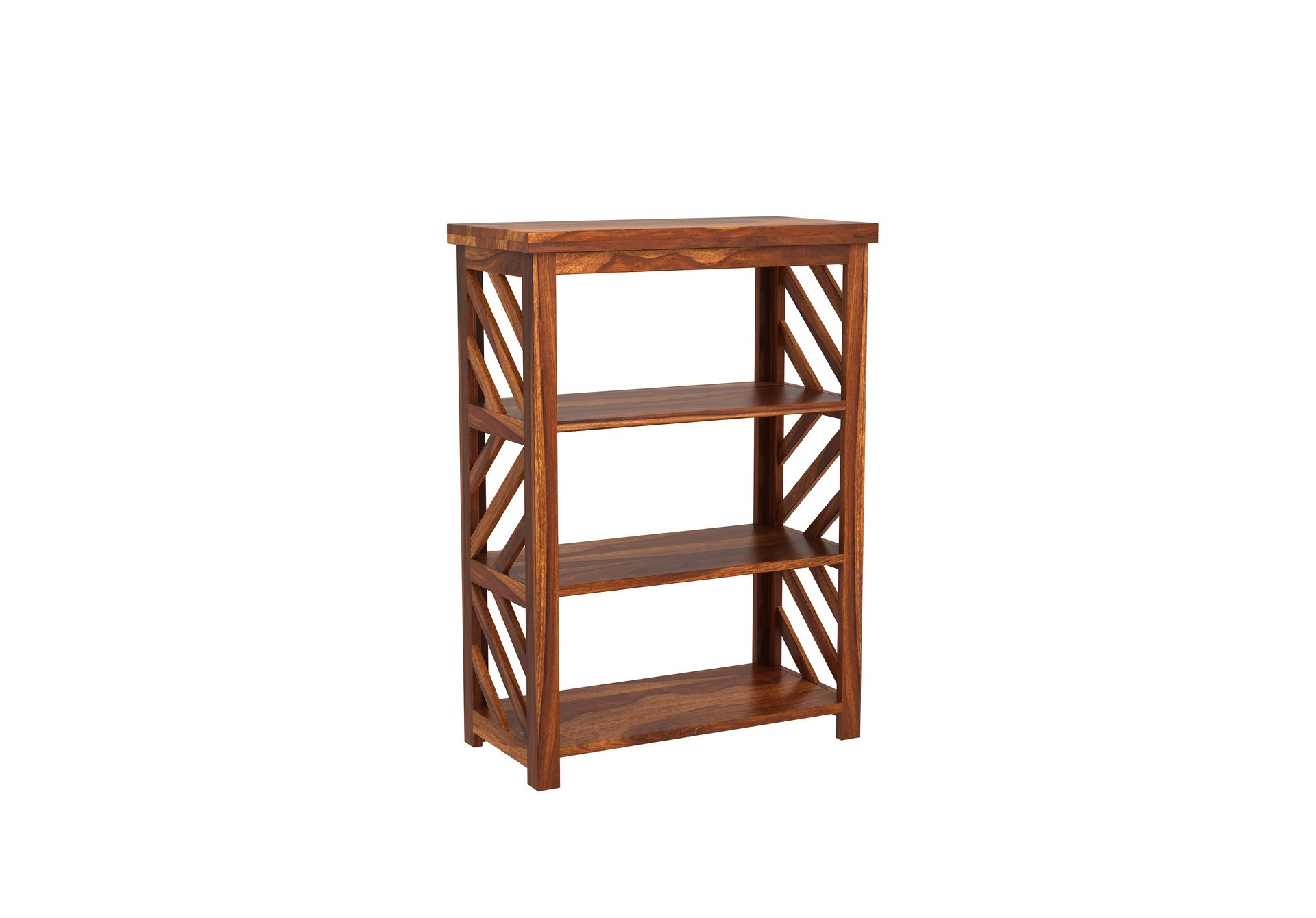 Saylor Sheesham Wood Medium Size Bookshelf Walnut finish