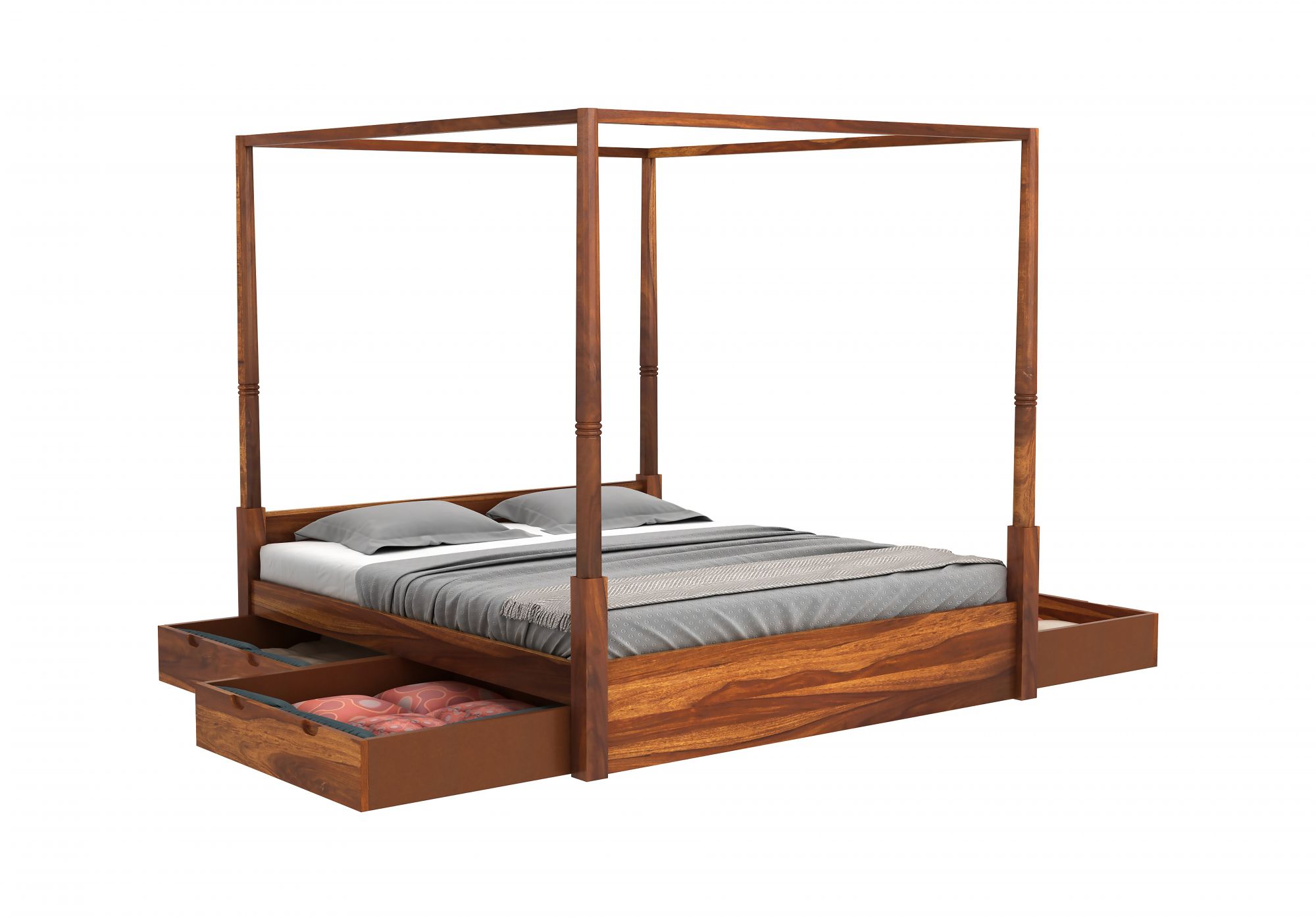 Basel Bed With Side Drawers