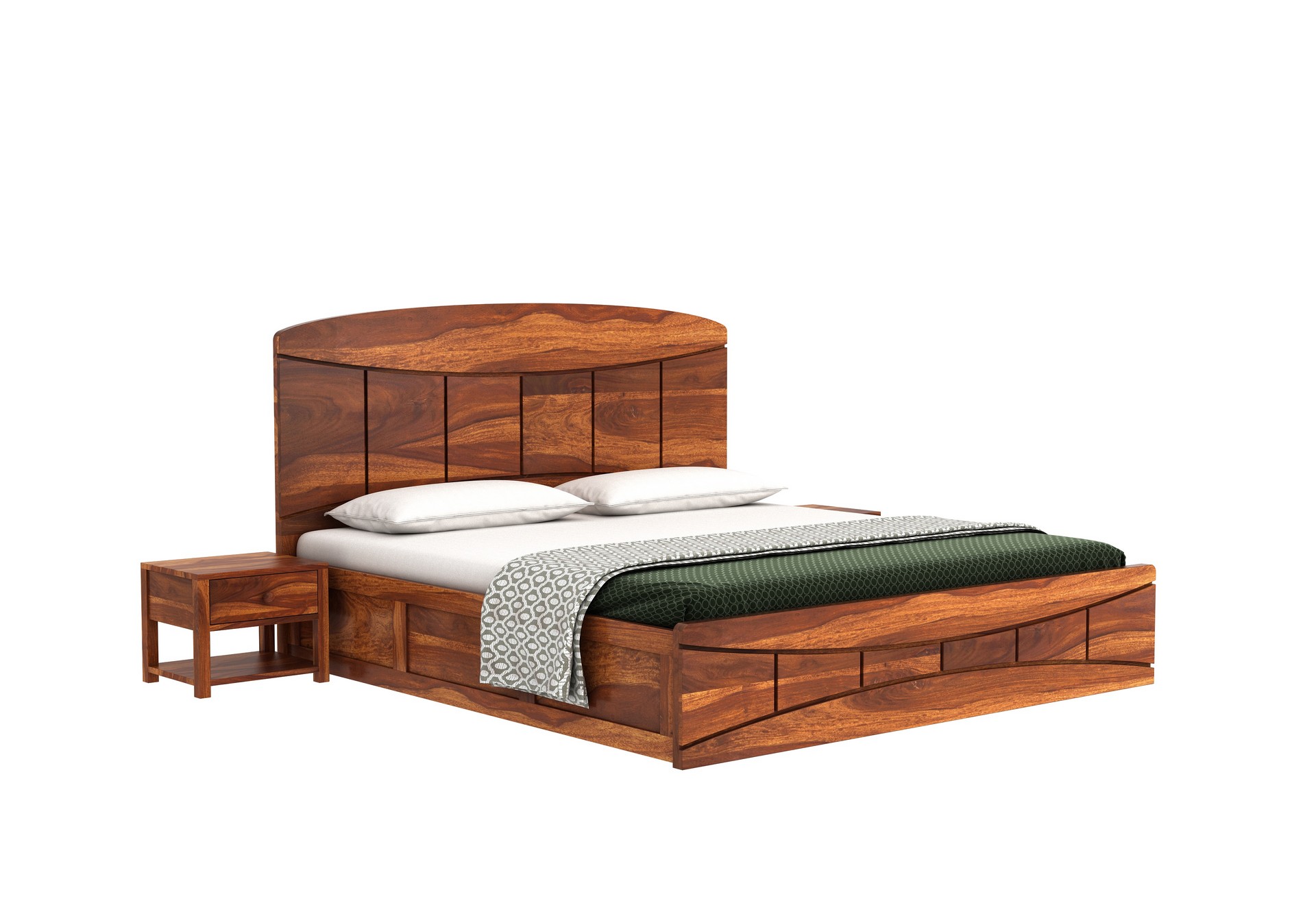 Cedar Bed With Box Storage