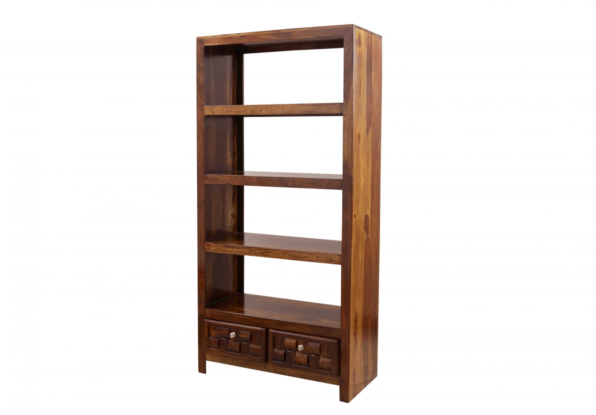 Ailuk Sheesham Wooden Book Shelf Teak finish