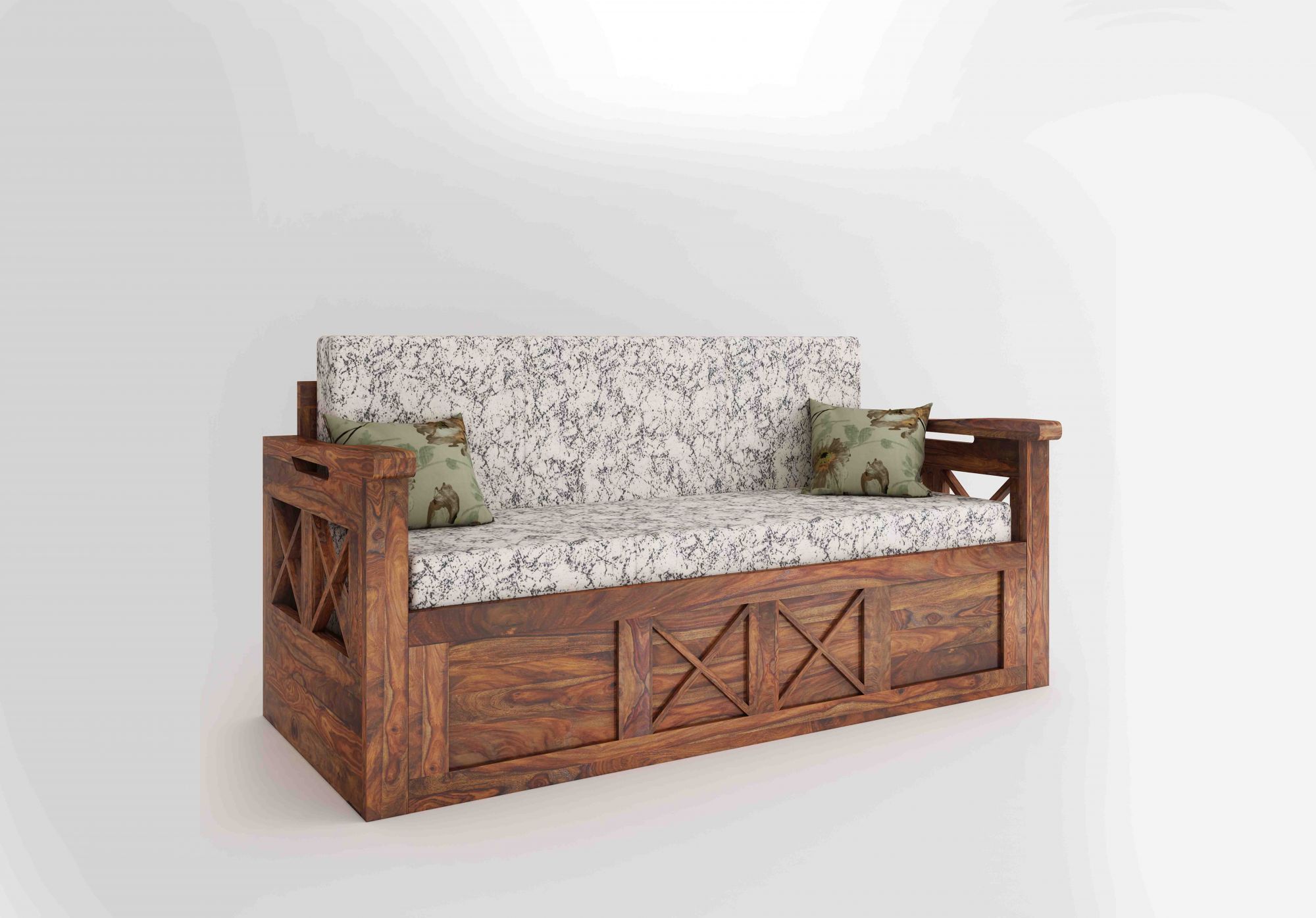 Aegina Sheesham Wood Sofa Cum Bed